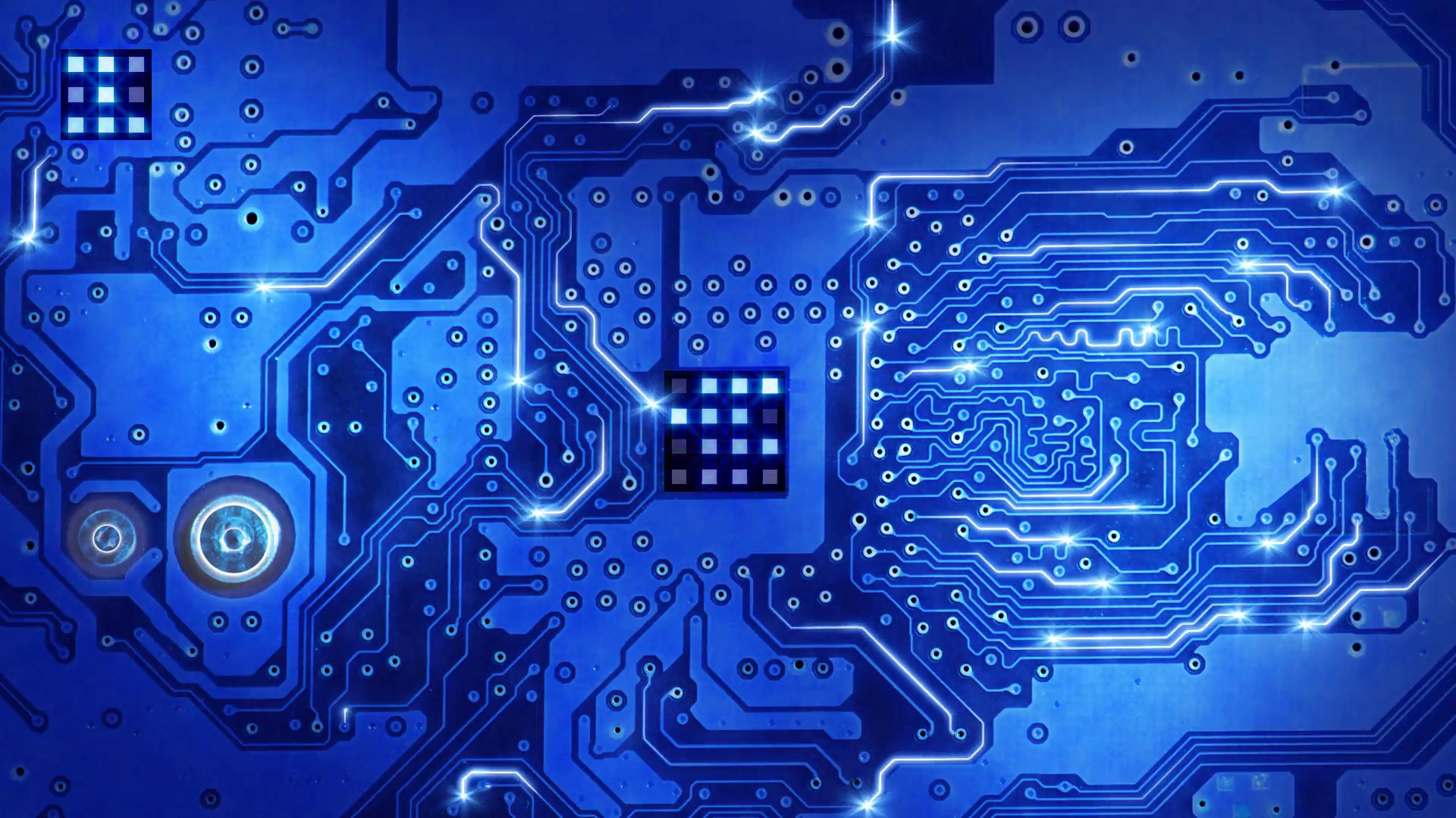 computer circuit board blue loopable background Motion Background ...