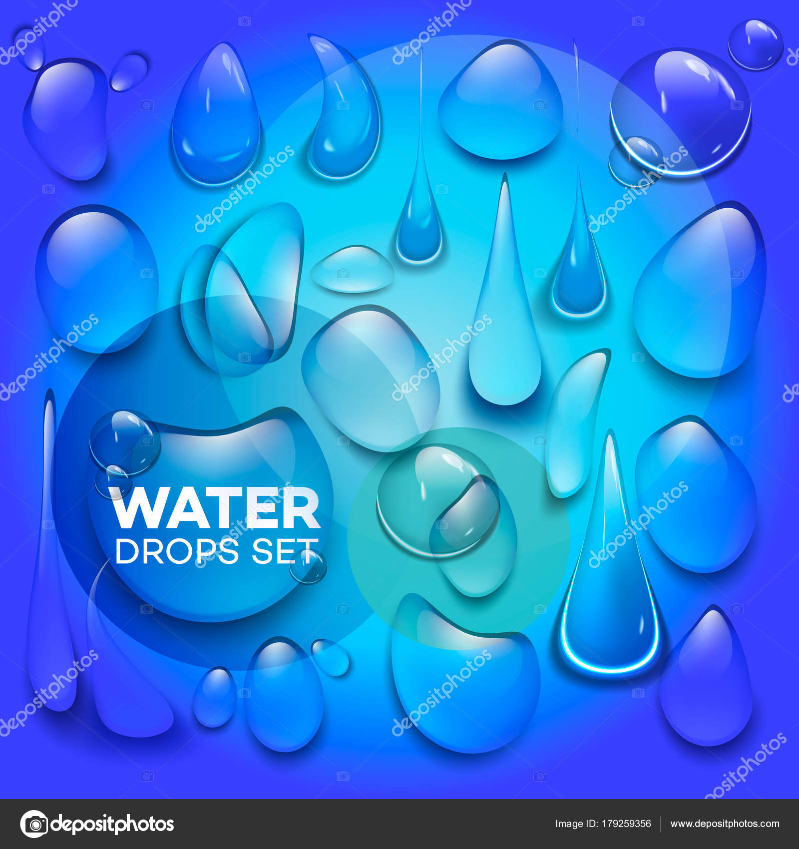 Water rain drops or steam shower isolated on transparent background ...