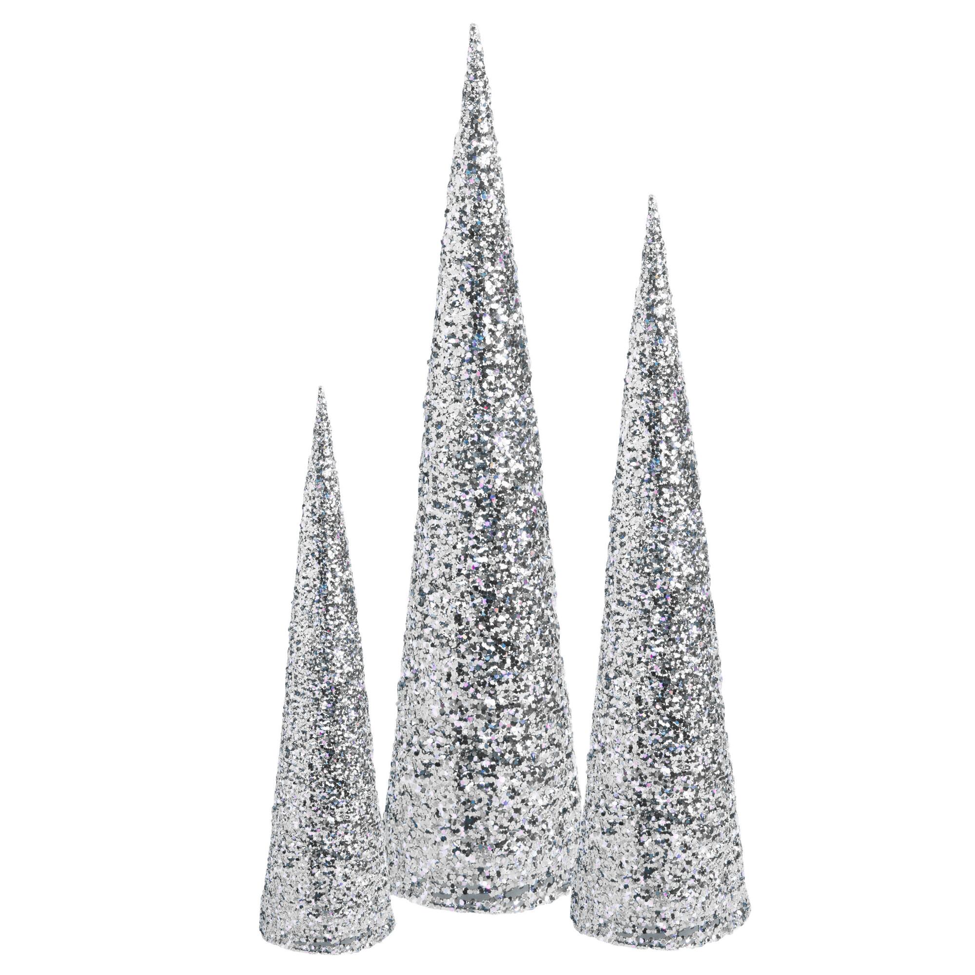 Glitter Cone Trees Set | Christmas Tree Shops andThat!