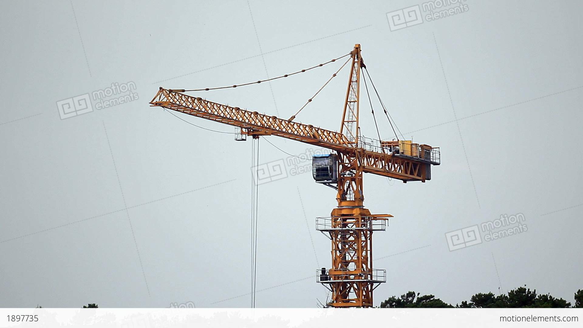 Construction Site With Working Tower Crane Stock video footage | 1897735
