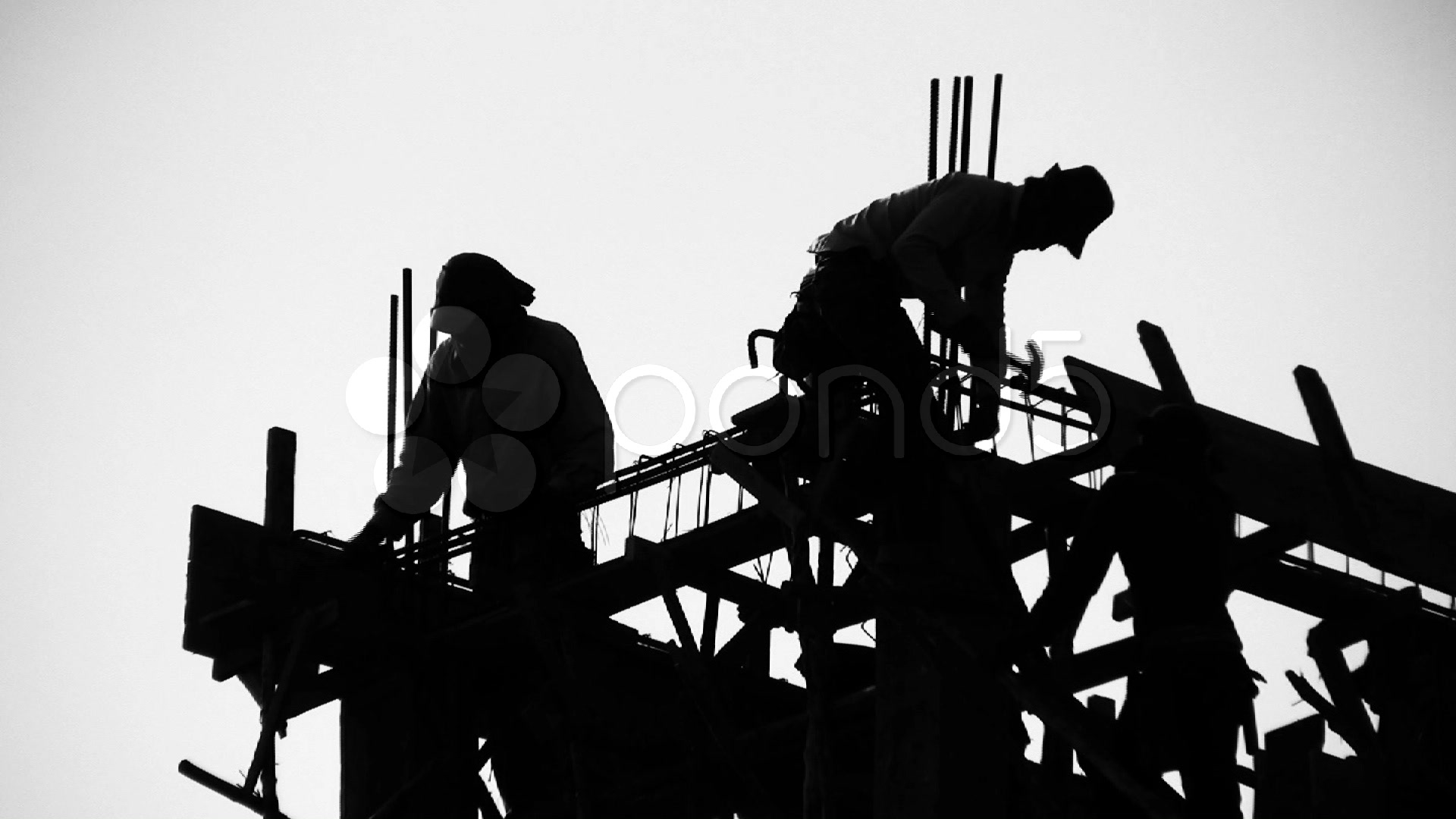 CONSTRUCTION WORKER SILHOUETTE Industry Site Building Development ...