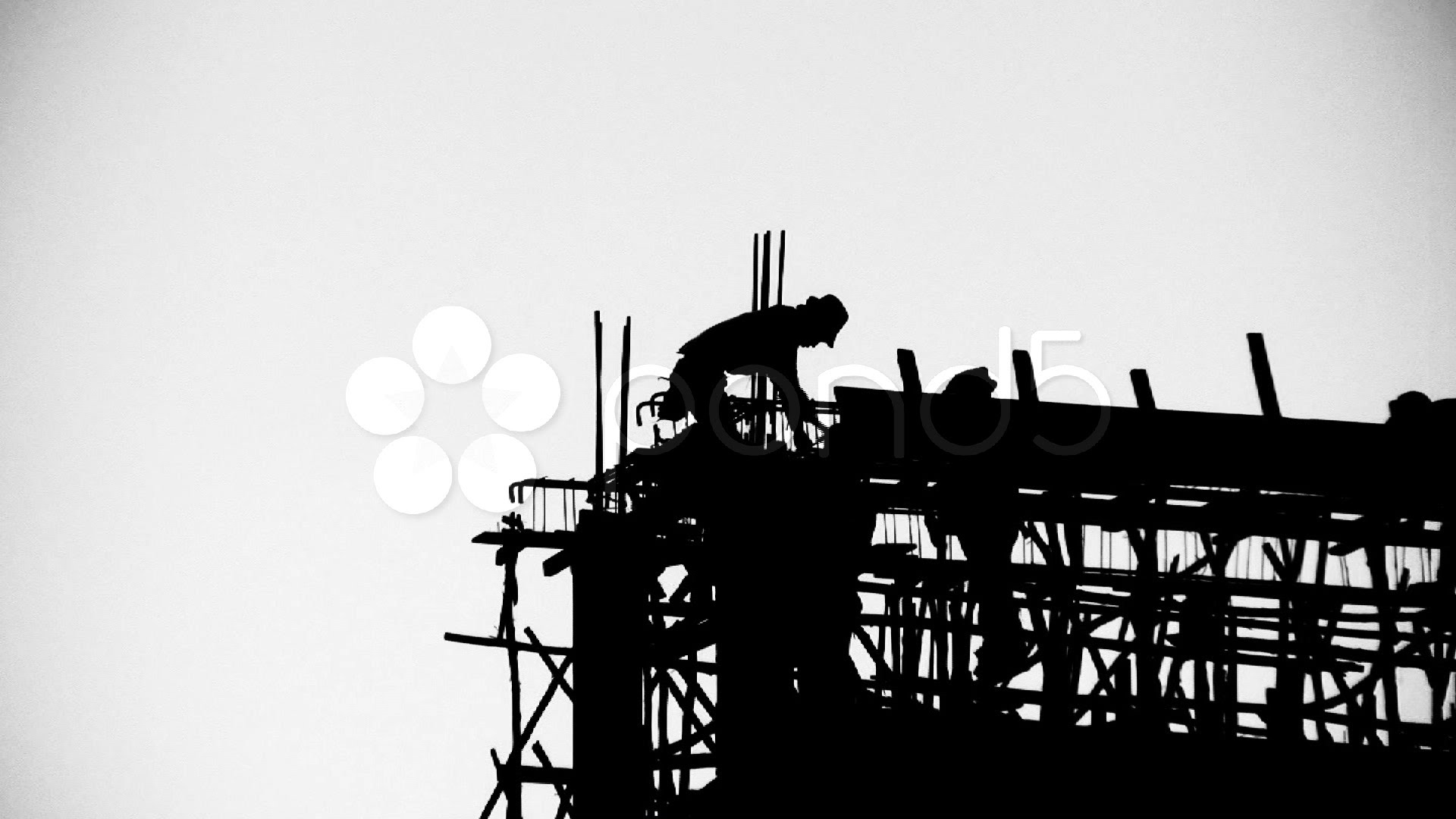 Construction Worker Silhouette Industry Site Building Development ...