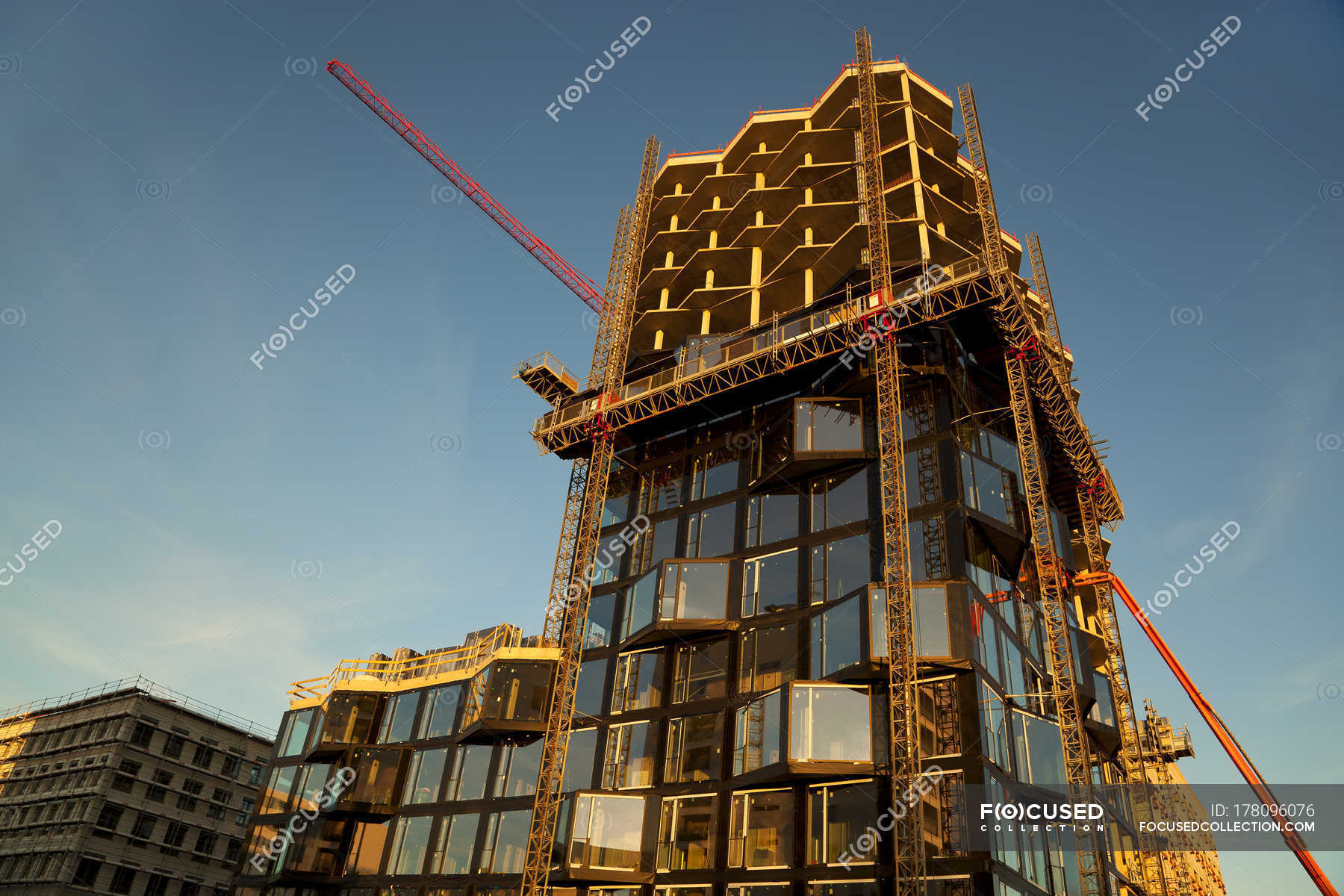 Construction site, high-rise building, Munich, Germany — Stock Photo ...