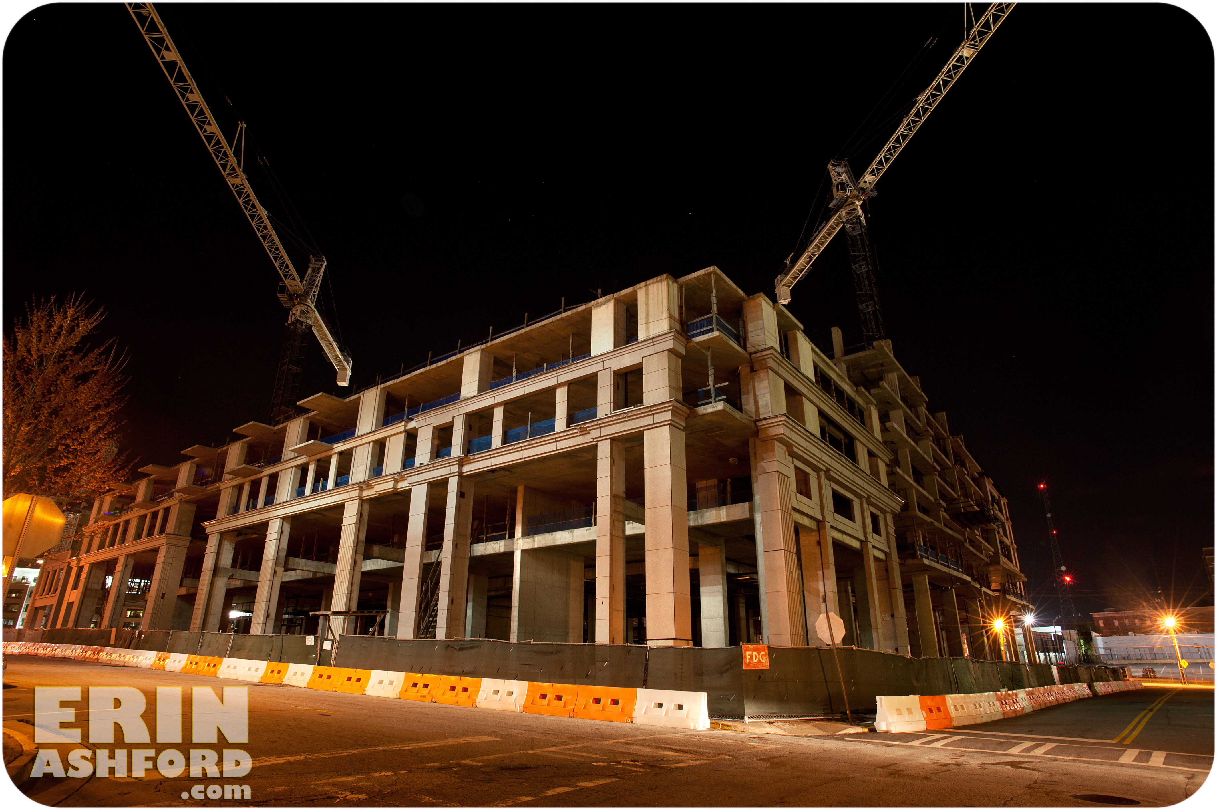 Photos] Night-time shots: Streets of Buckhead construction site ...