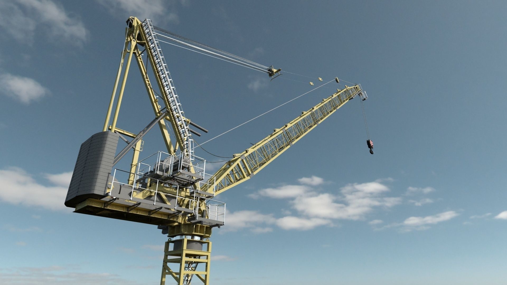 3D Construction Site Crane | CGTrader