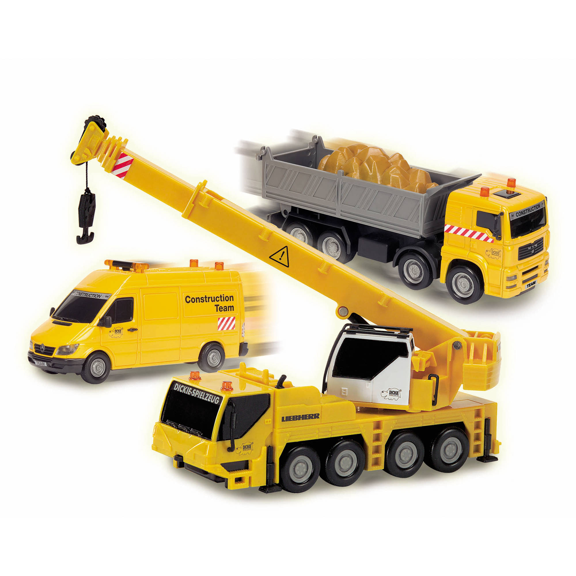 Dickie Toys Construction Team, Crane Truck - Walmart.com