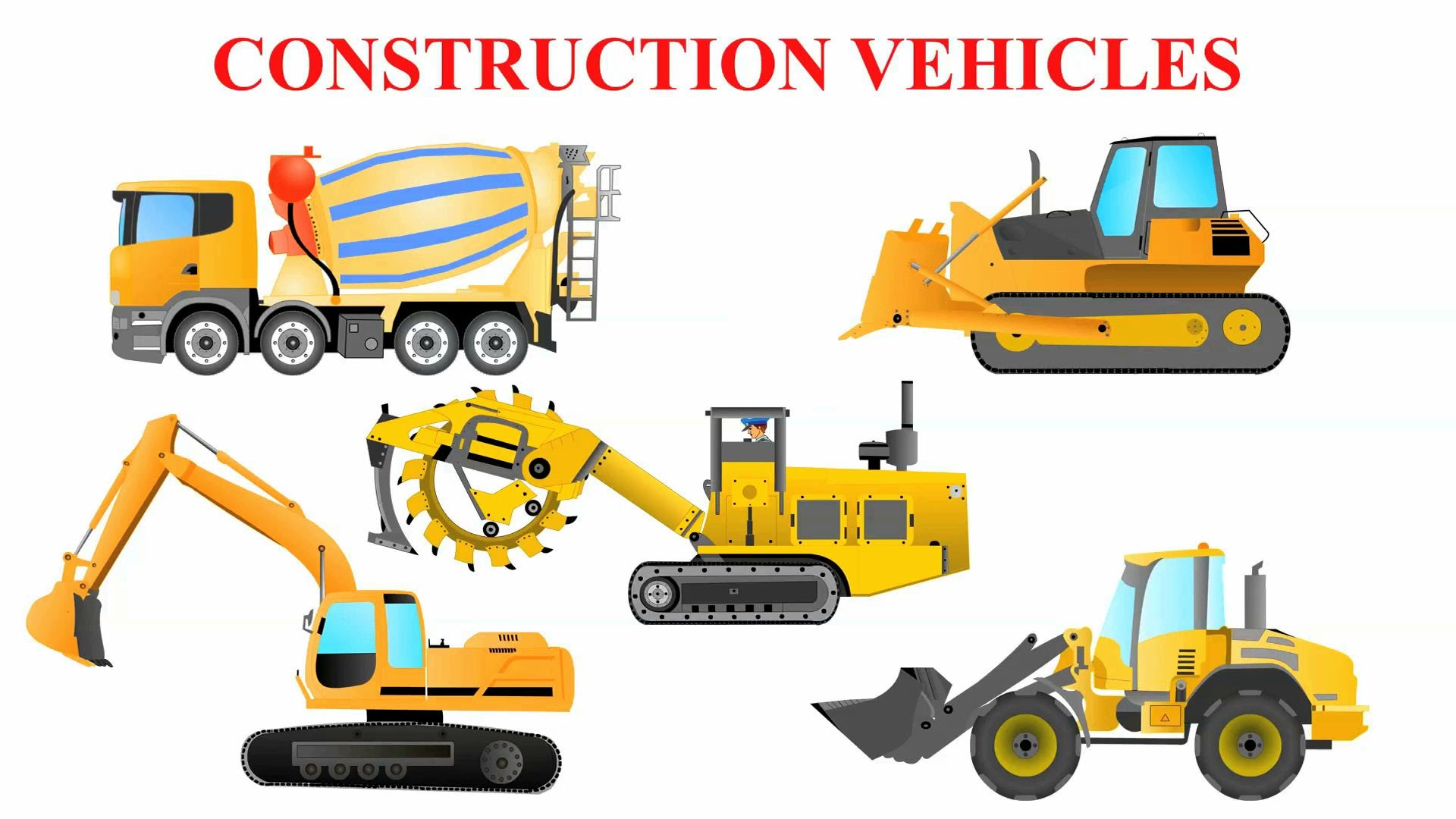 Construction Vehicles for Children! Construction Trucks for Children ...