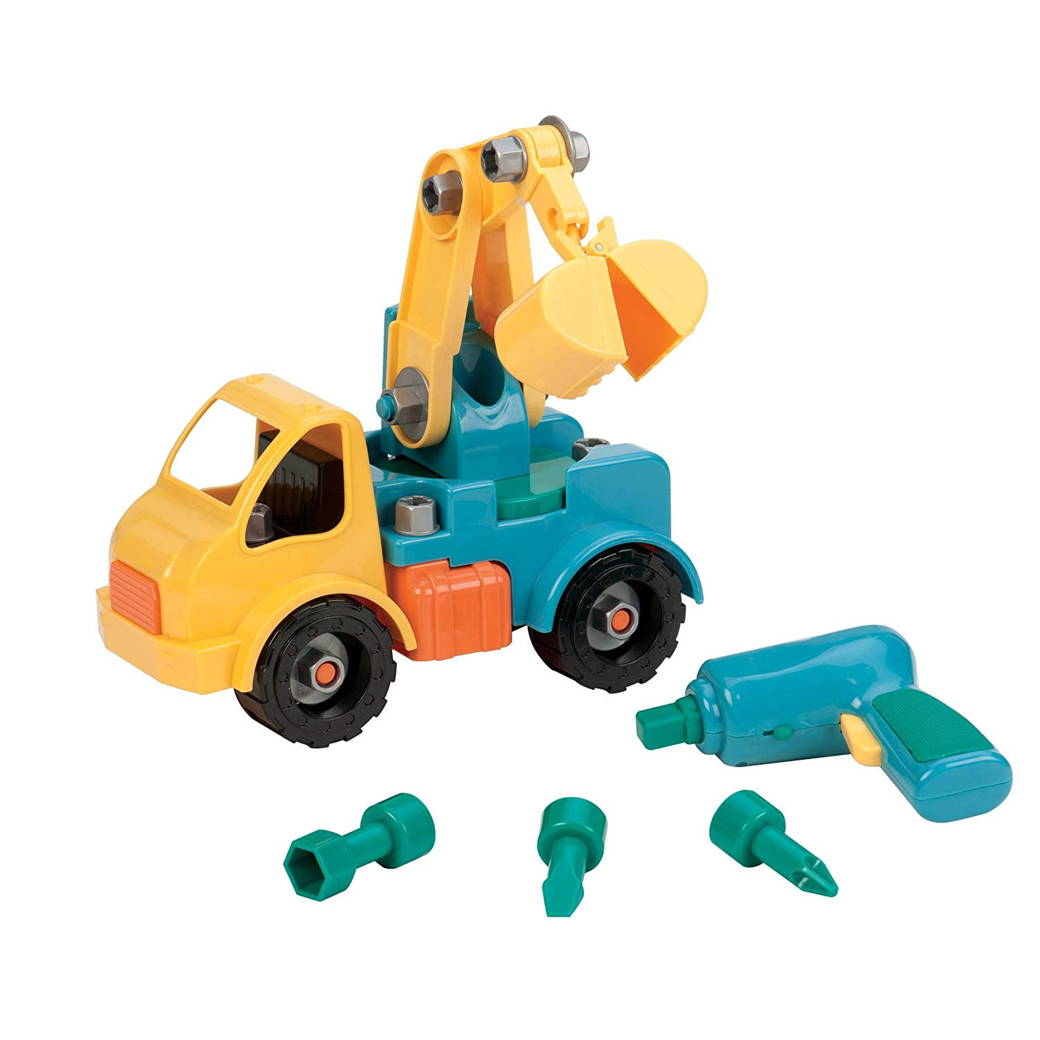 Amazon.com: Battat Take Apart Crane Construction Toy Truck: Toys & Games