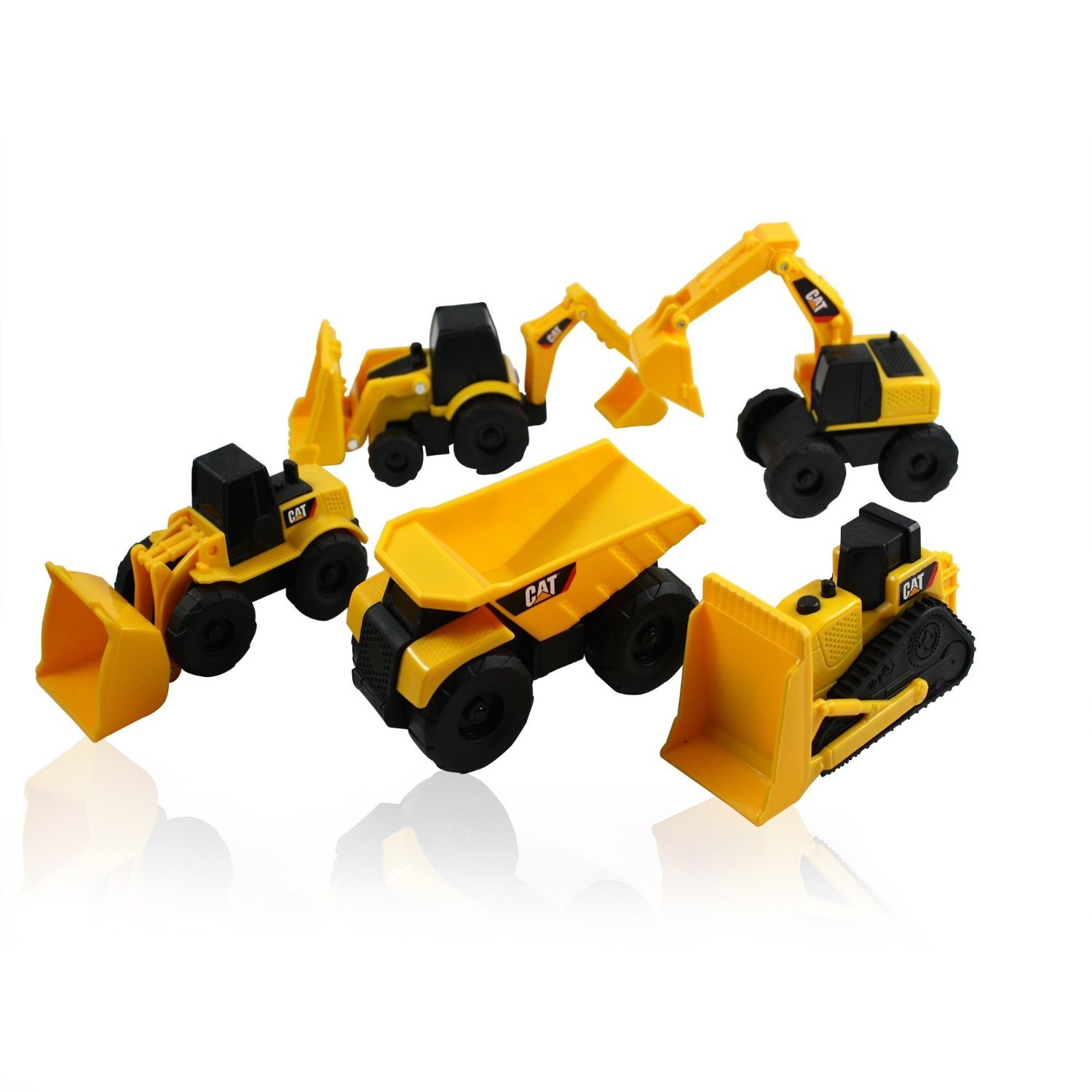 CAT Mini Machine Caterpillar Construction Truck Toy Cars Set of 5 ...