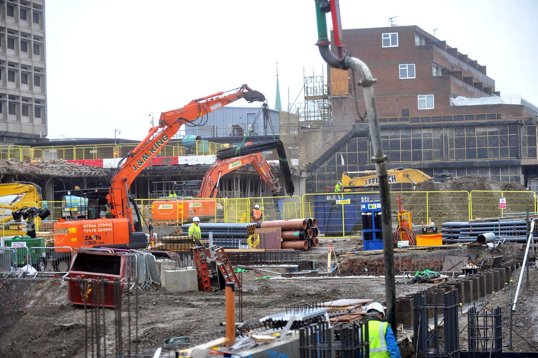 Construction work underway at Victoria Square - Get Surrey