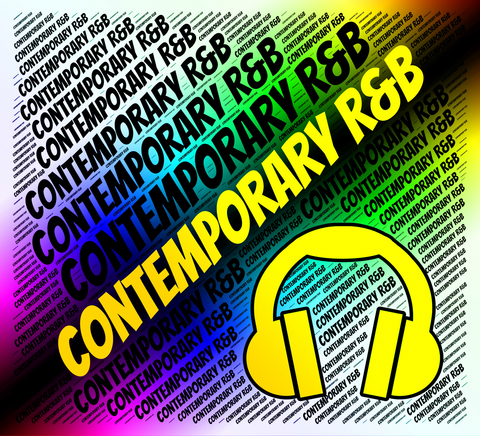 Contemporary rb represents rhythm and blues and rnb photo