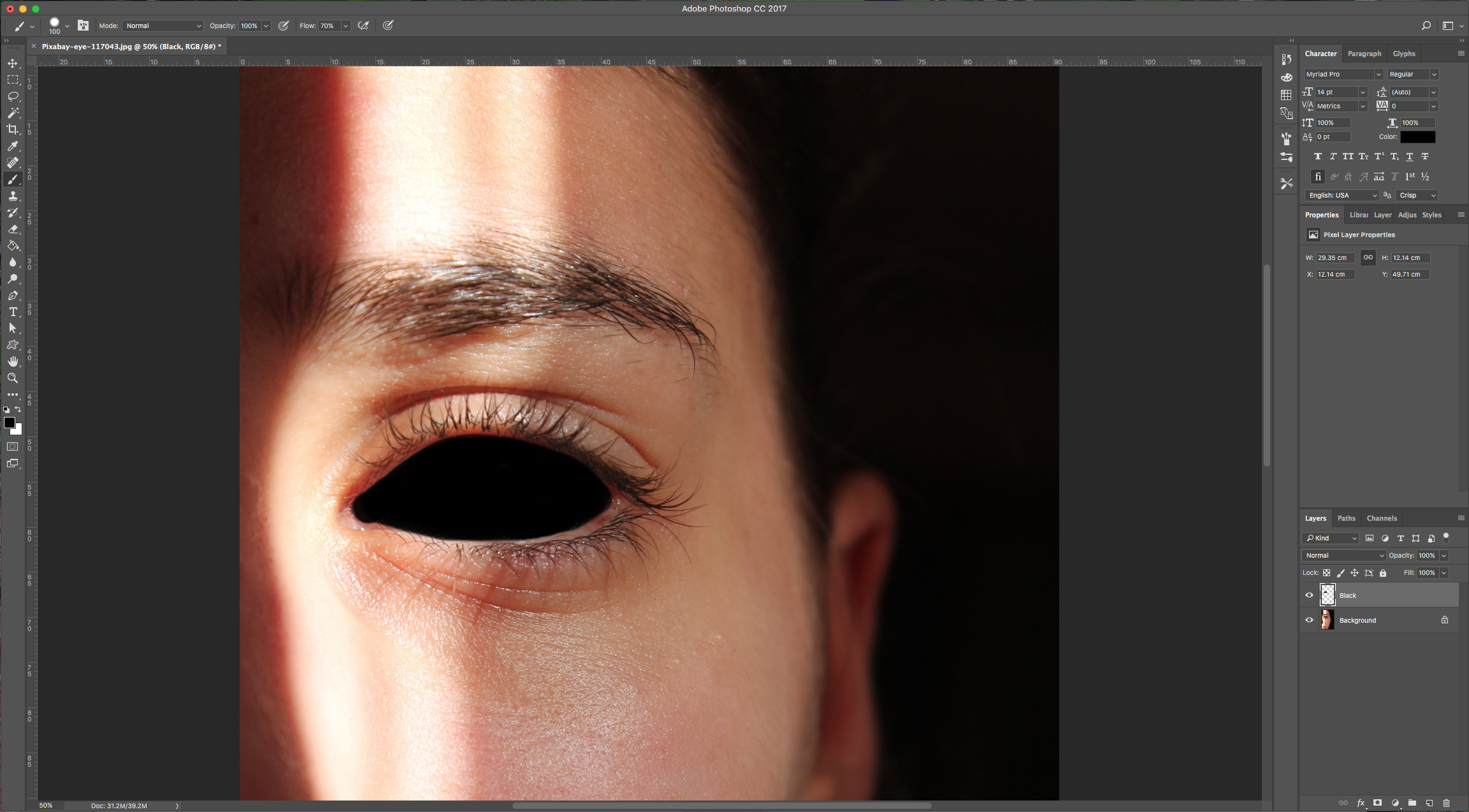 Black Eyes in Photoshop | Design Bundles