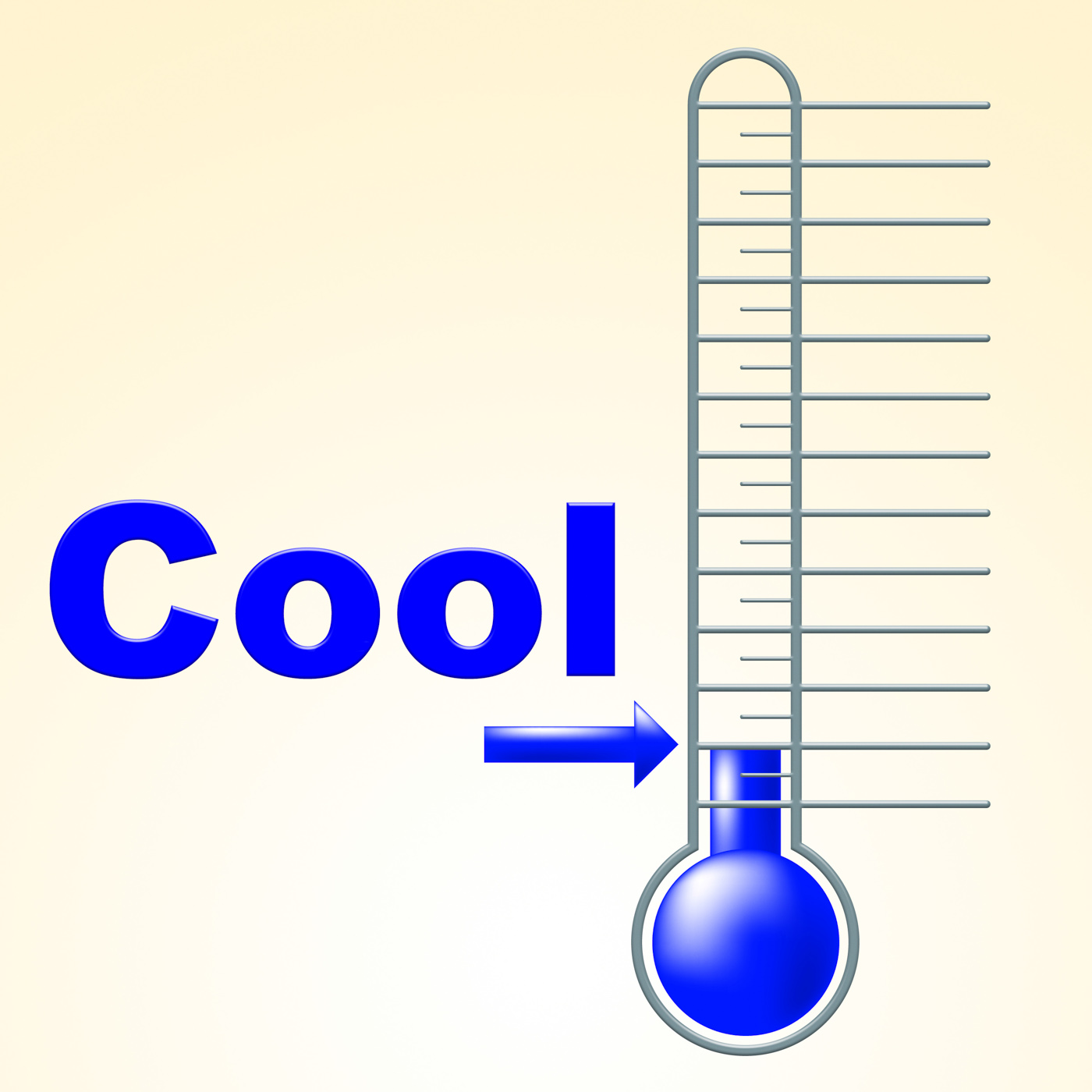 Cool thermometer shows thermostat frosty and coldness photo