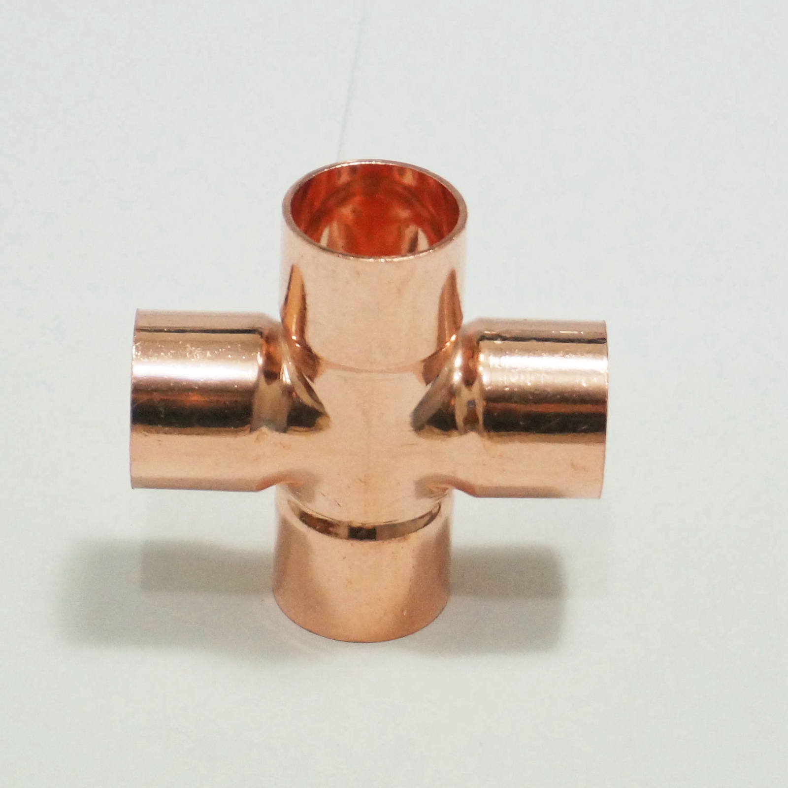 22x1mm Copper End Feed Equal Cross 4 Way Plumbing Pipe Fitting for ...