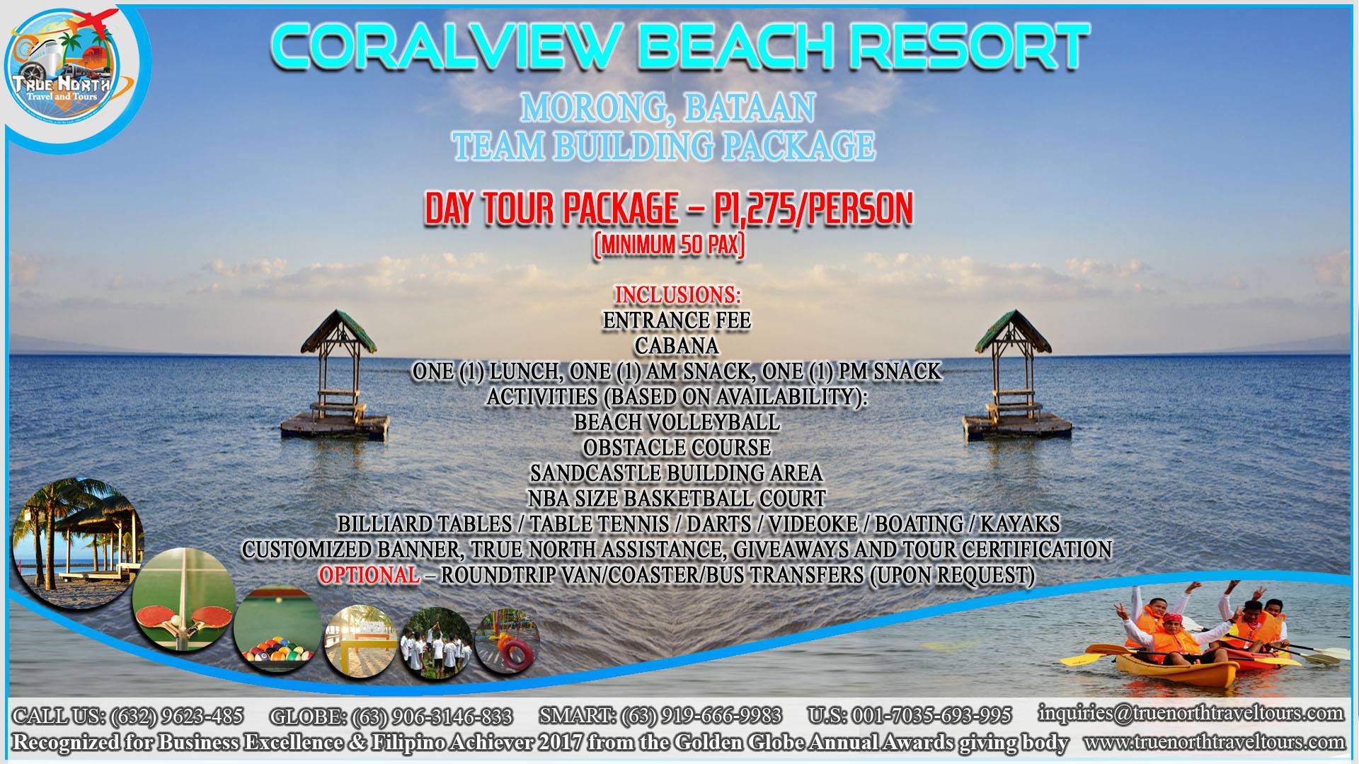 Coralview Beach Resort - TRUE NORTH TRAVEL AND TOURS