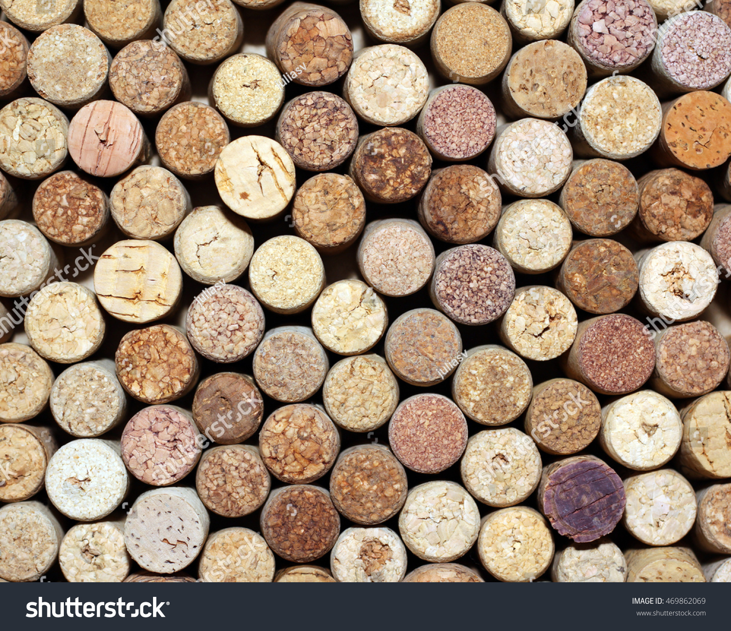 Pattern Used Wine Bottles Corks Background Stock Photo 469862069 ...