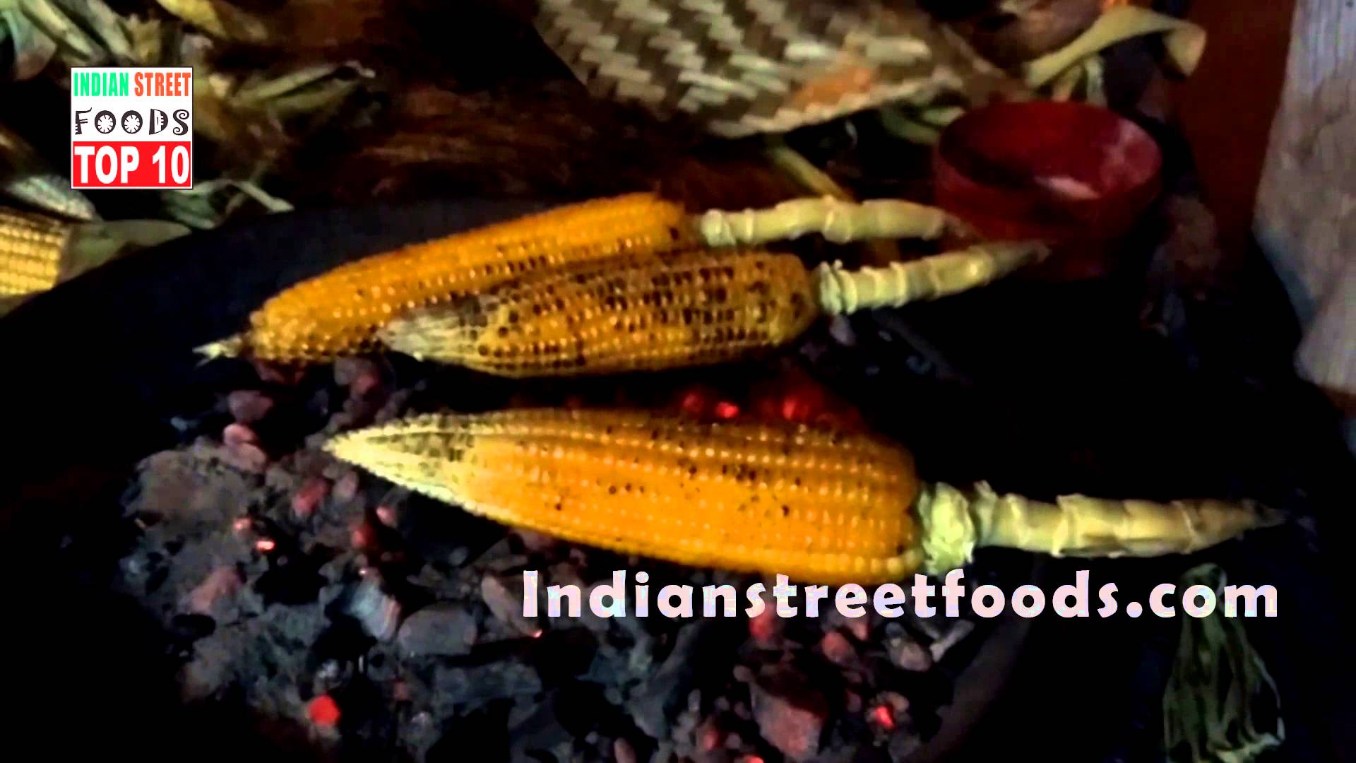 Corn On Fire | Roast Corn | Indian Street Food - YouTube
