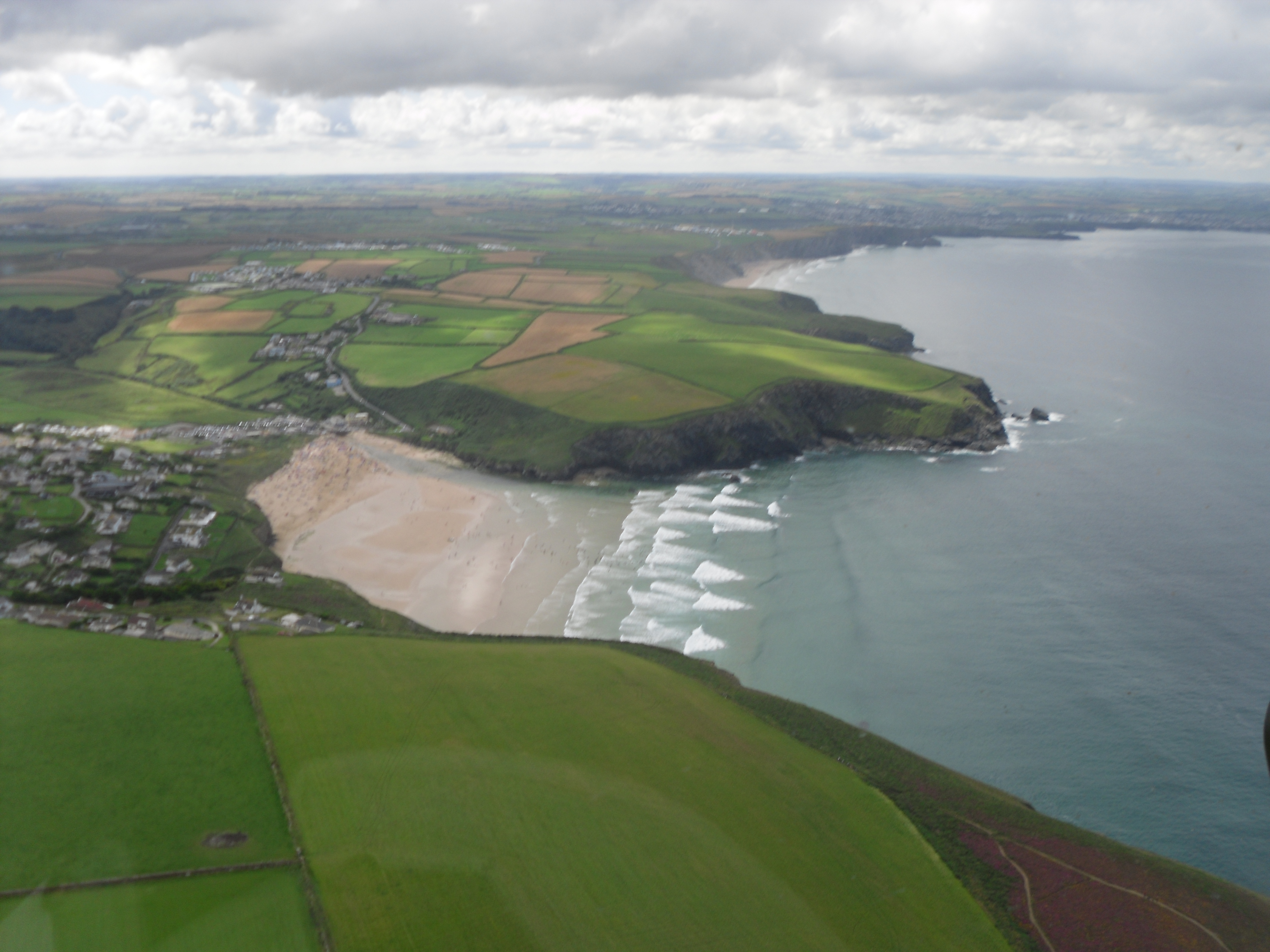 Cornish coast aerial view photo
