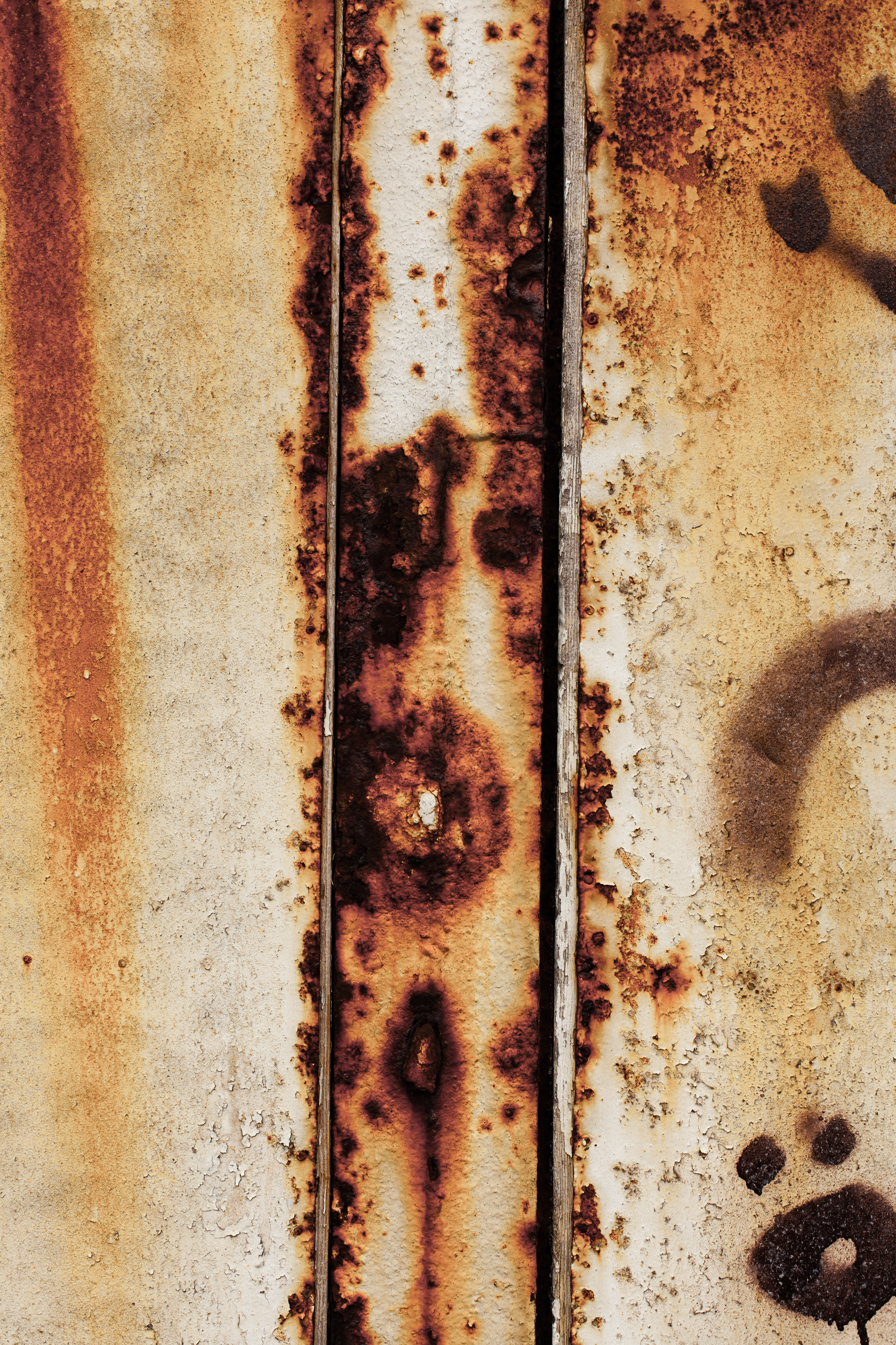Corroded metal fence texture photo