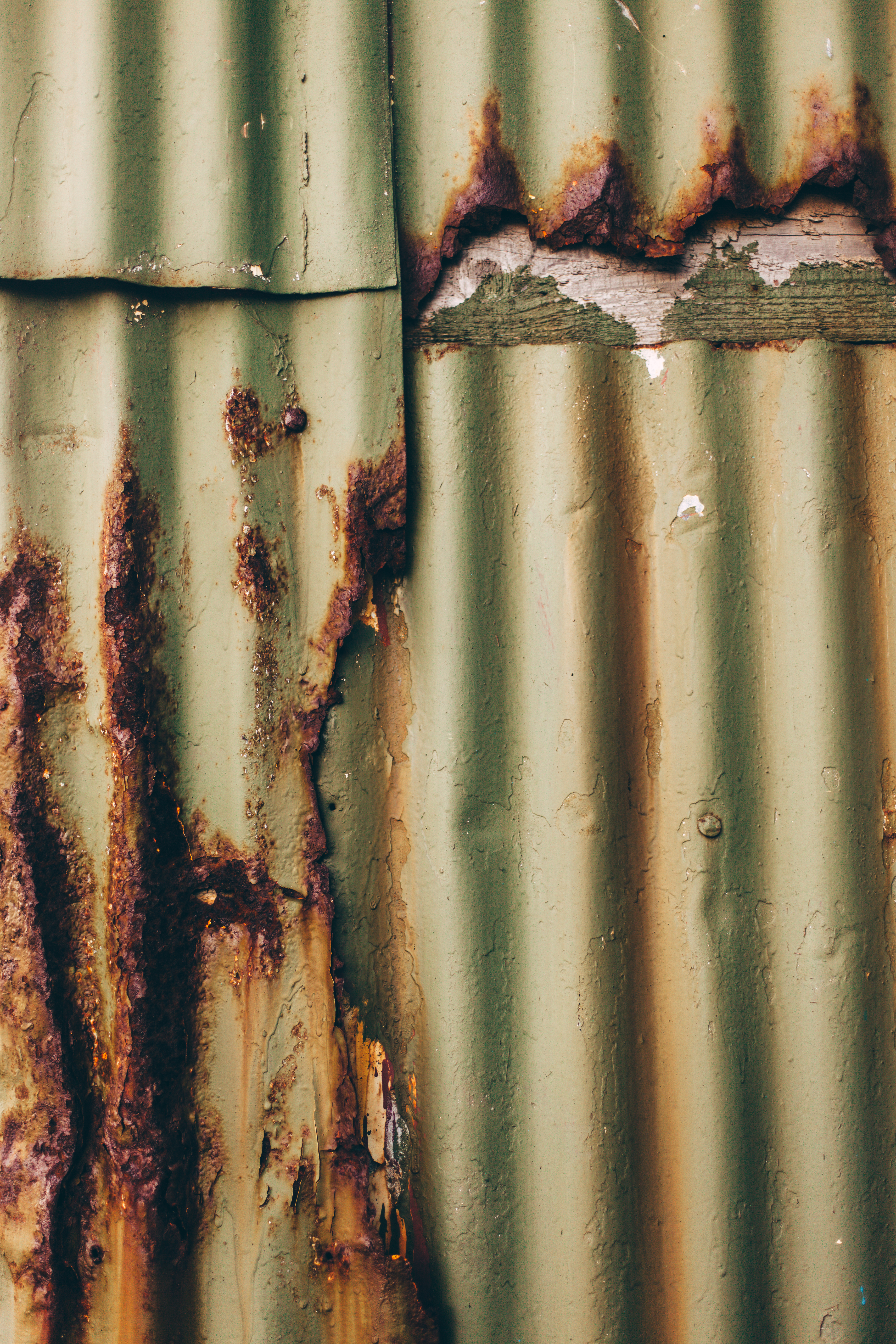 Corrugated rusted metal texture photo