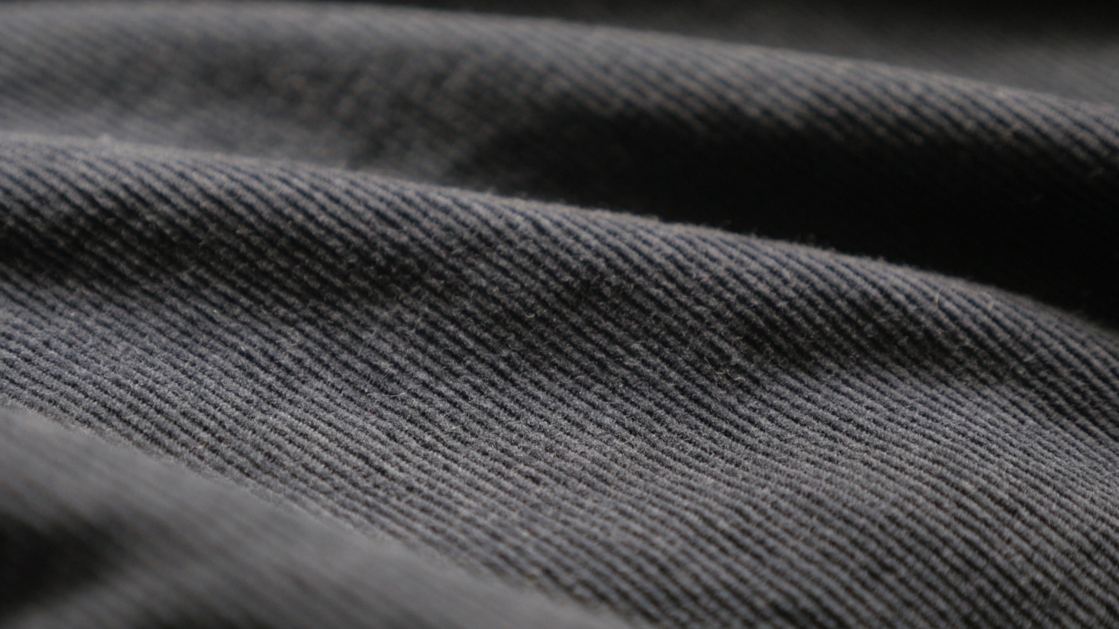 Indigo color cotton corduroy fabric texture ~ Footage #75767133