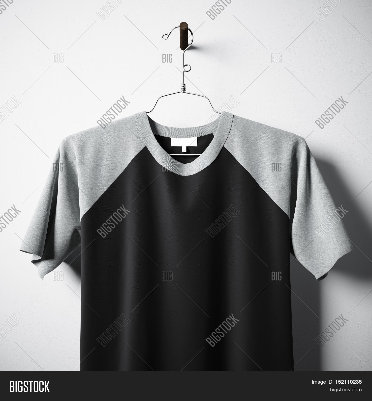 Closeup Blank Cotton Tshirt Black Image & Photo | Bigstock