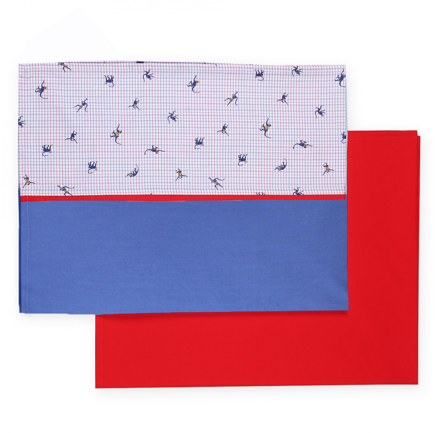 The Champ Chimp Cotton Set Of 2 Bedsheet-Red
