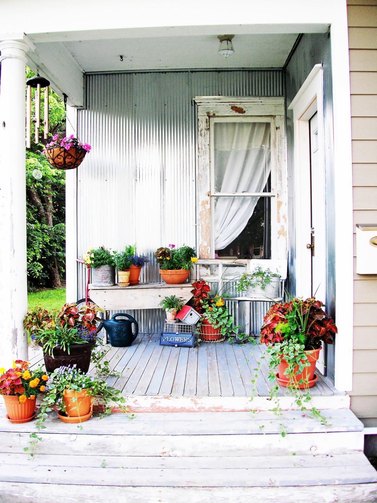 Garden & Landscaping Shabby Chic Country Porch Container Gardens ...