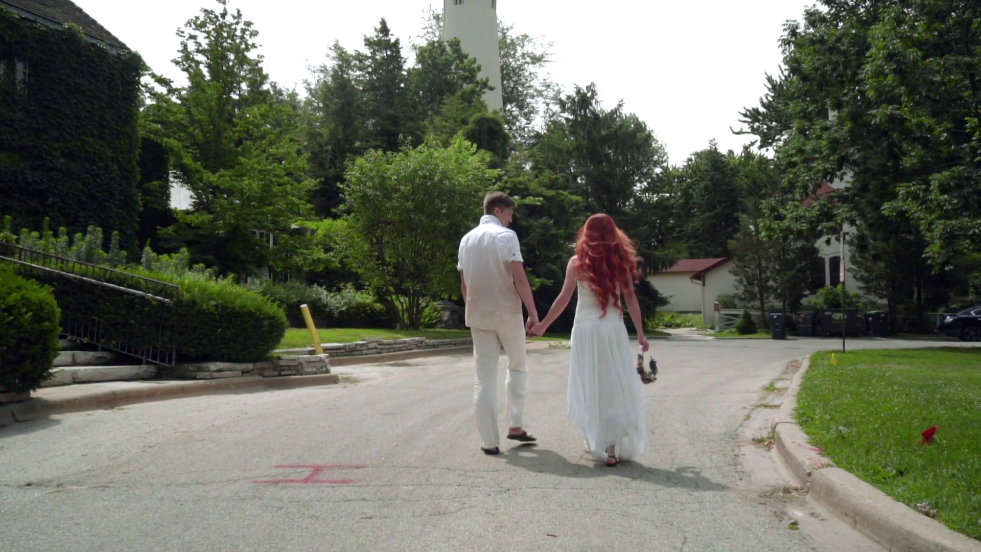 Love couple walking in park. Couple in love holding hands together ...