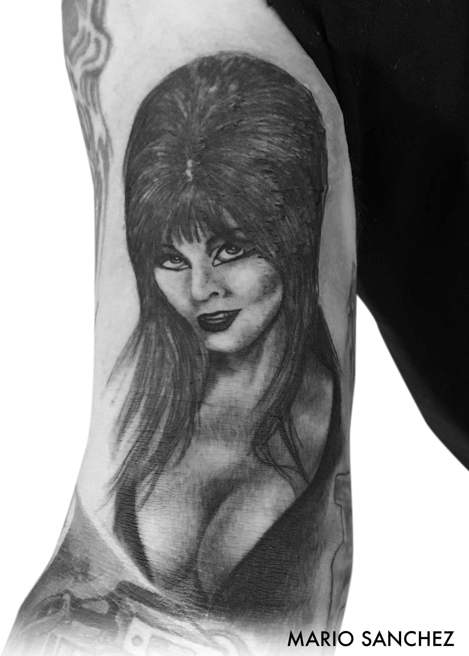 Elvira tattoo | Realism Black Tattoos | Pinterest | Tattoo, Ladies ...
