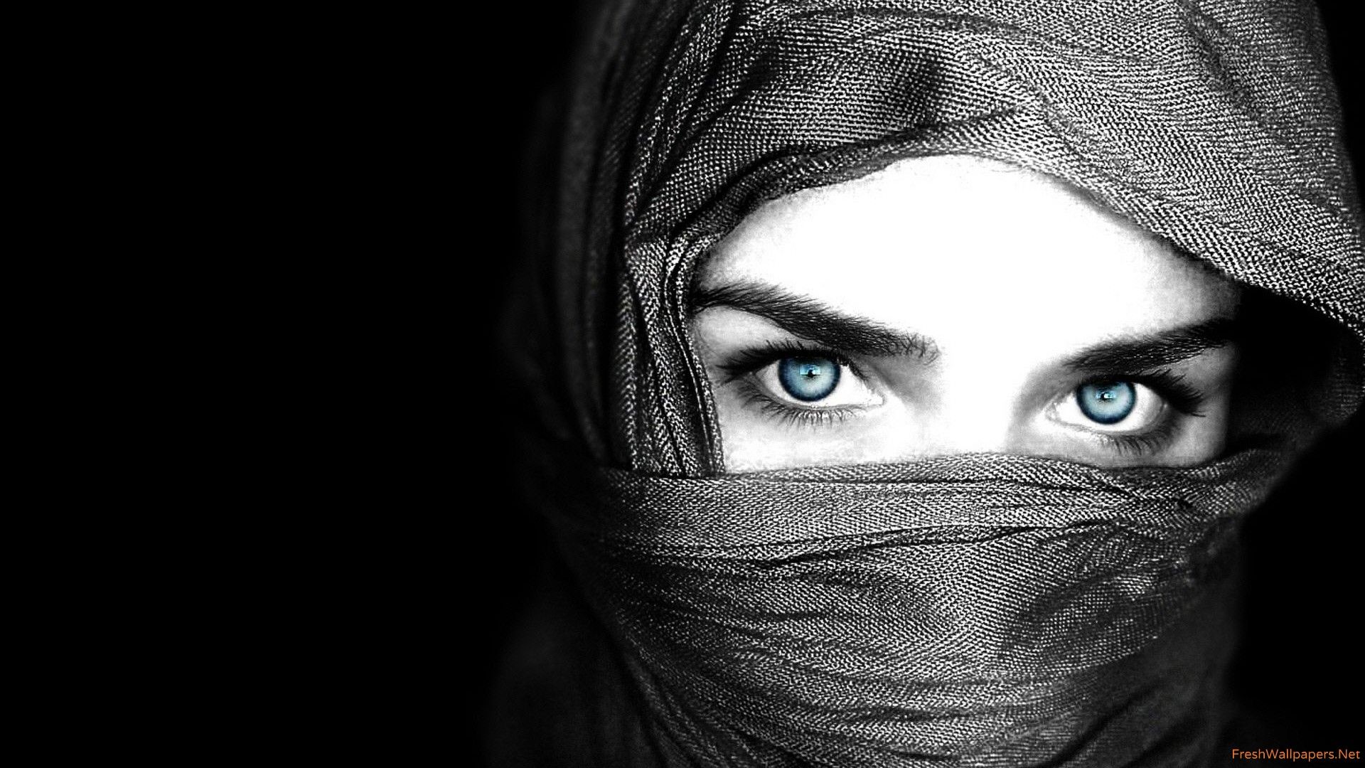 Image for Arab Women Blue Eyes Covered Face Widescreen Hd wallpapers ...