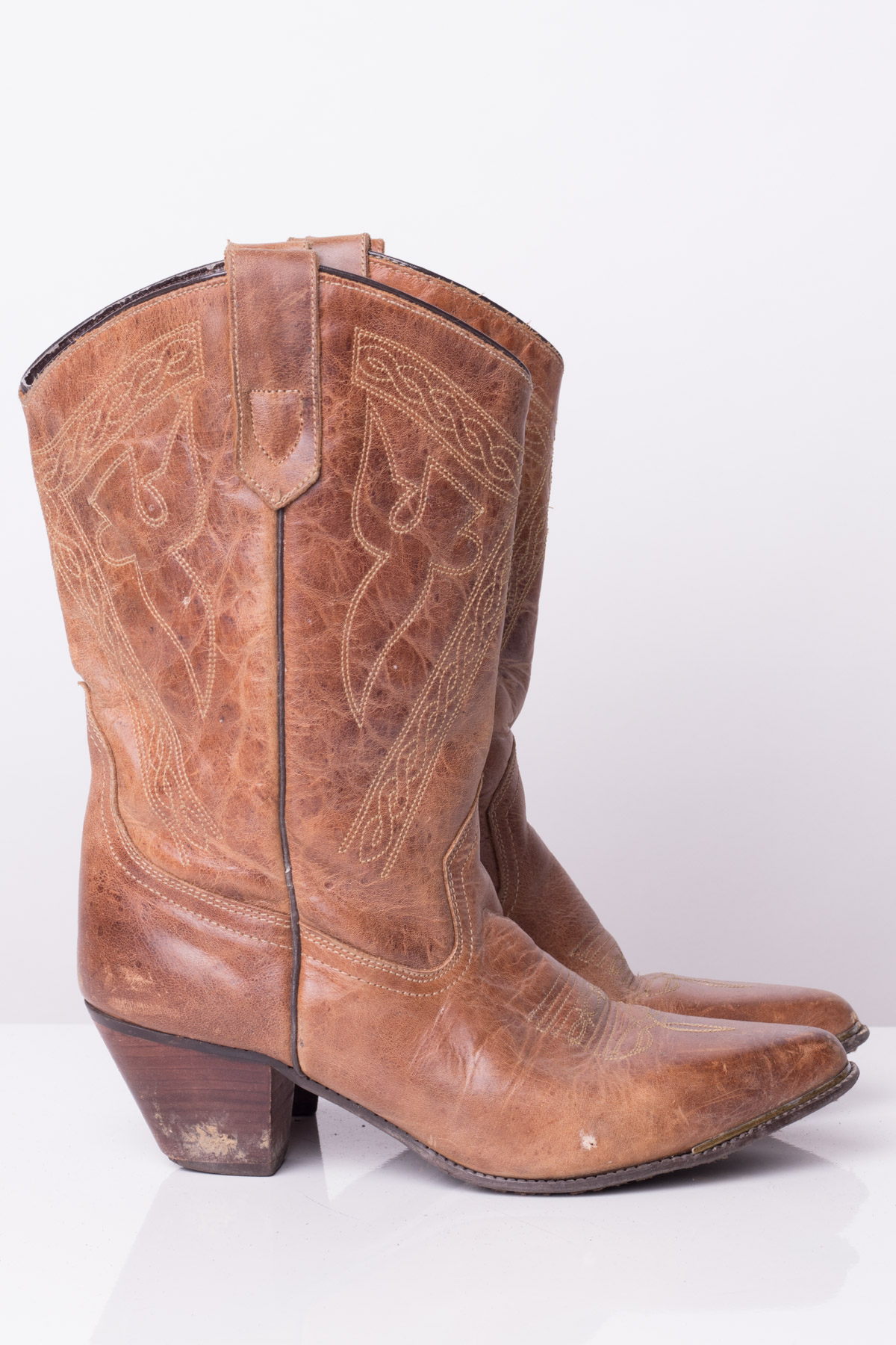 Brown Vintage Cowboy Boots (9) - Ragstock