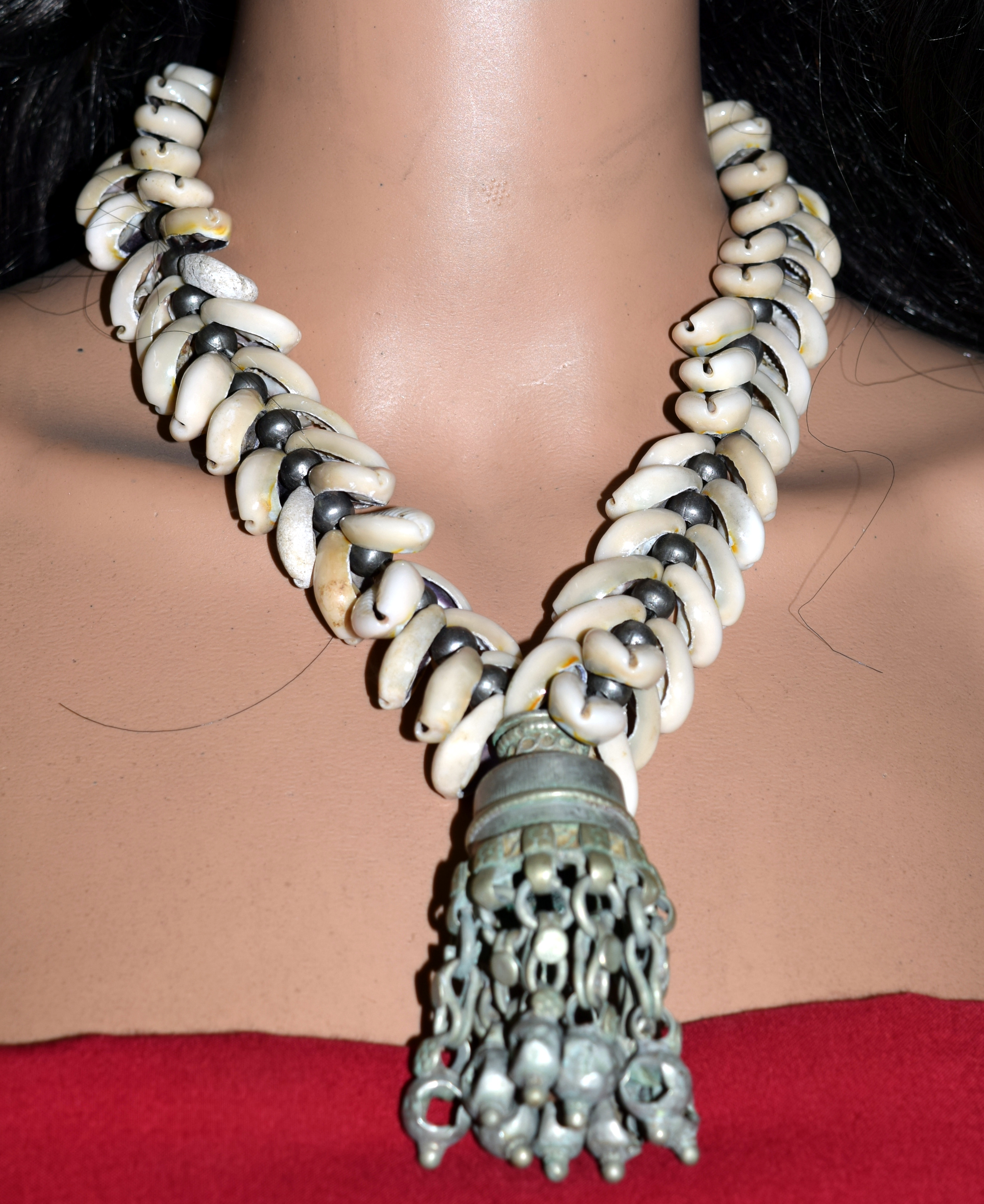 Banjara Bell Pendant Choker Cowrie Shell Necklace - KUTCH BANJARA ...