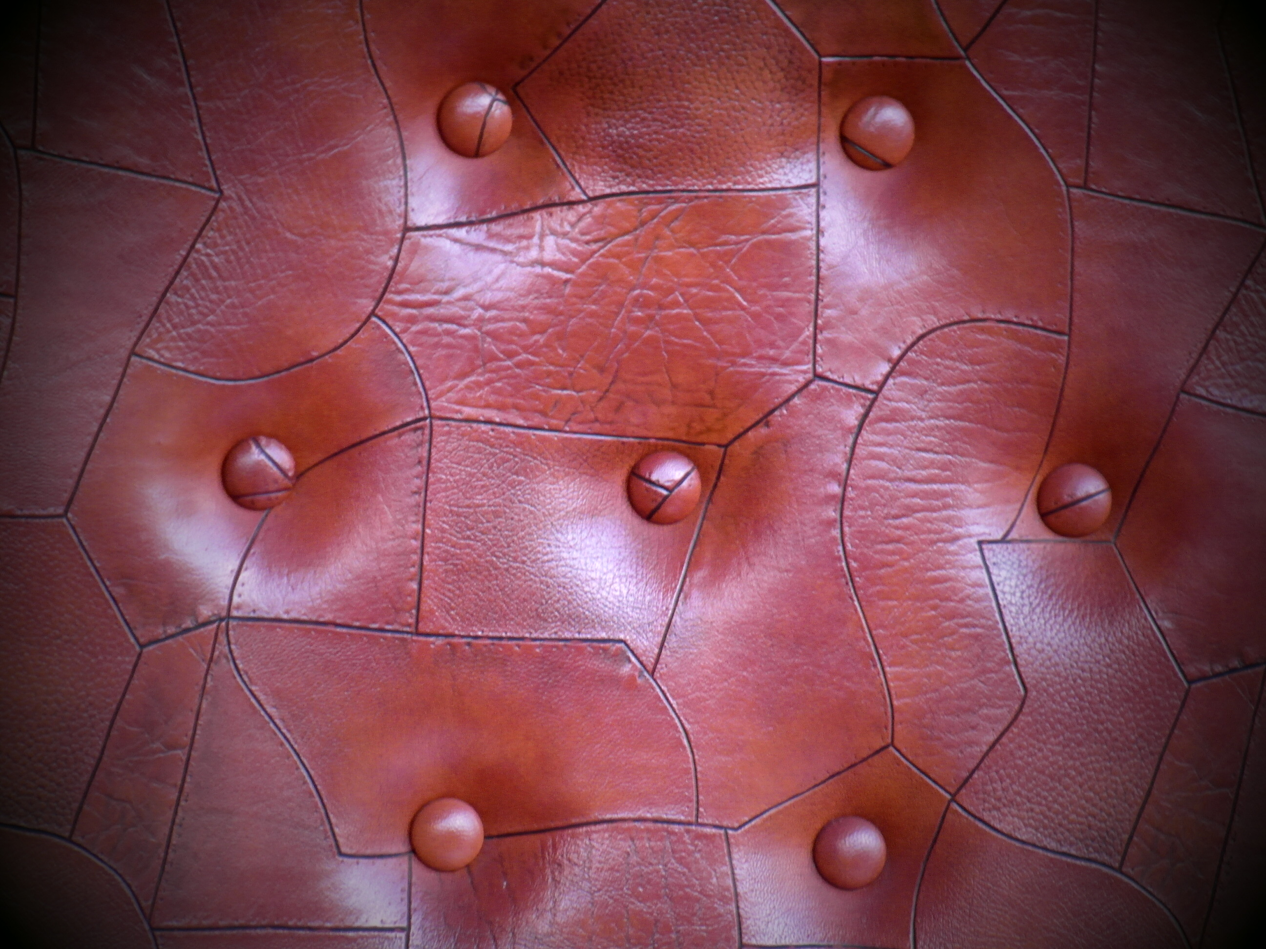 Cracked brown leather background photo