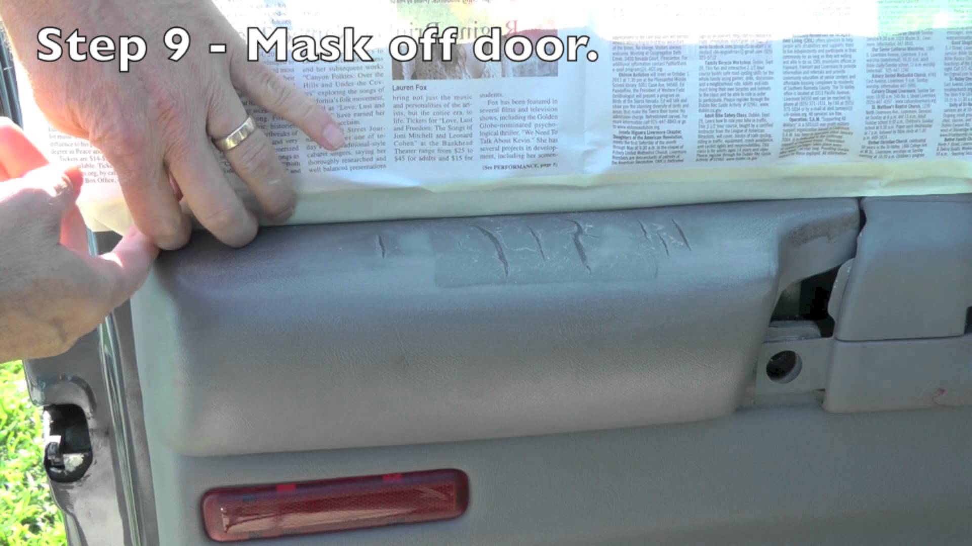 How to repair cracked vinyl armrest. - YouTube