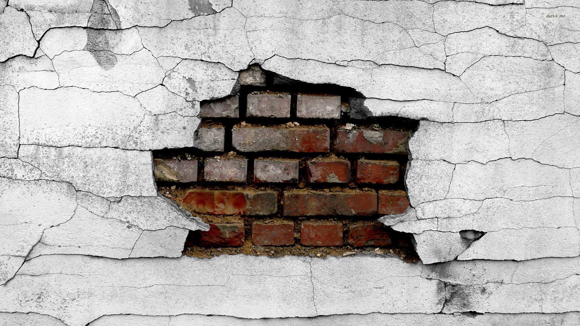 Cracked Brick Wall - WallDevil