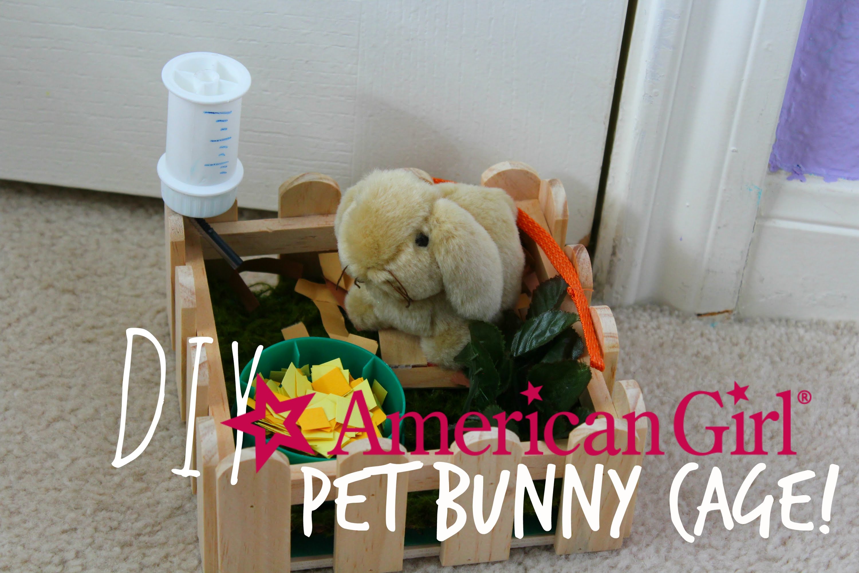 American Girl Doll Pet Bunny Cage Tutorial! - YouTube