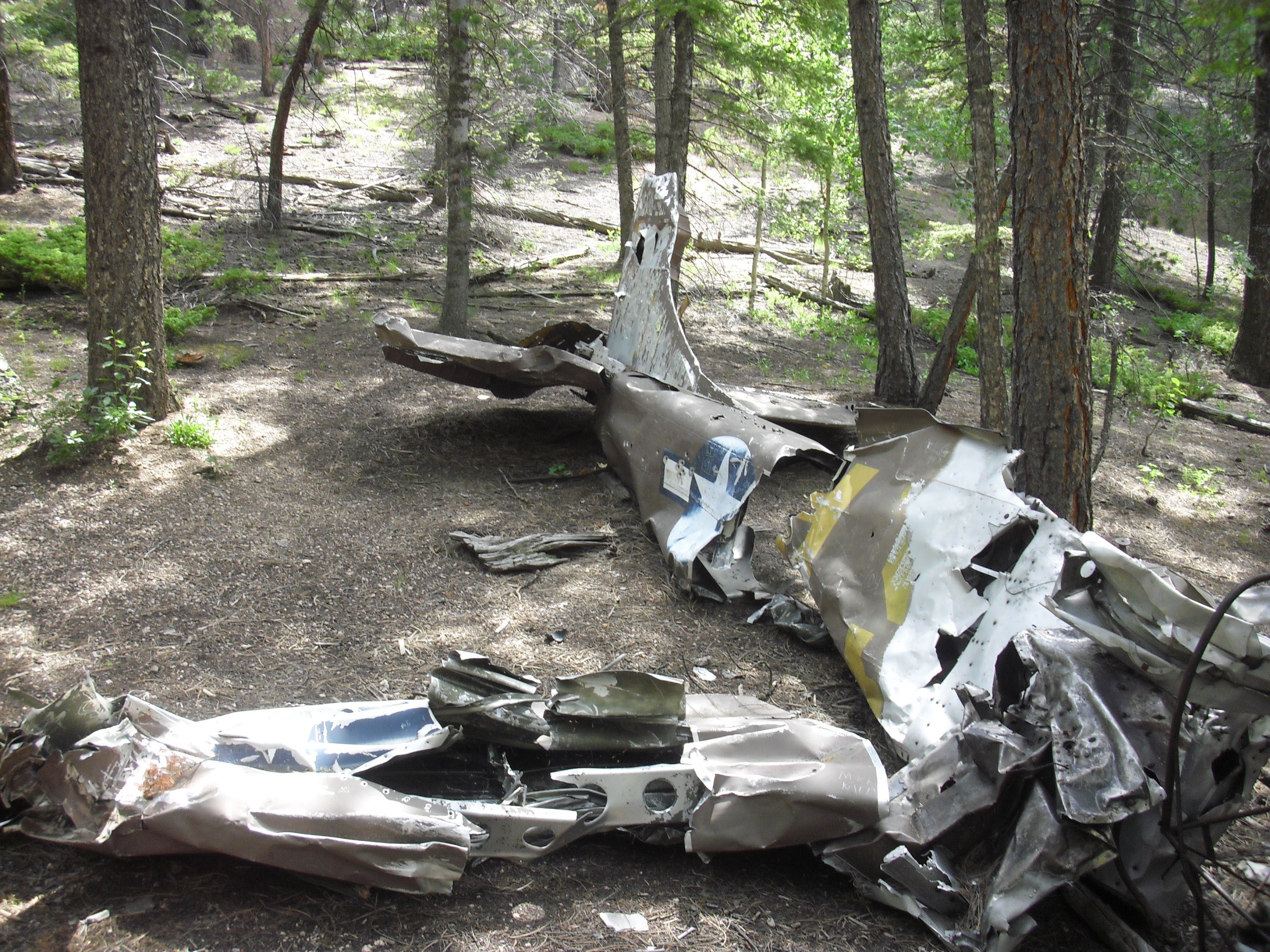 Military airplane crash site - Rampart Range, Pike National Forest ...