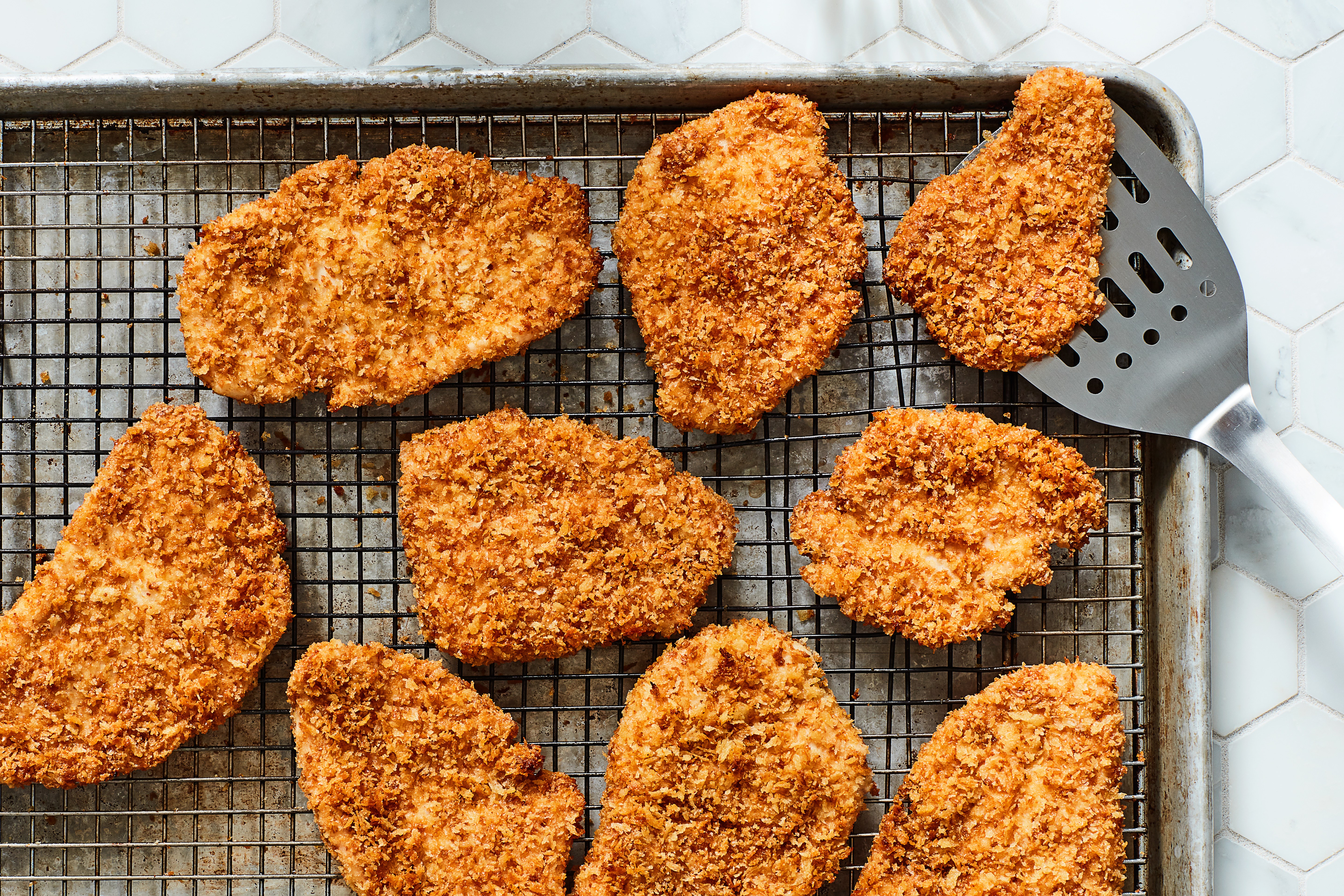 Make-Ahead Crispy Chicken Cutlets recipe | Epicurious.com