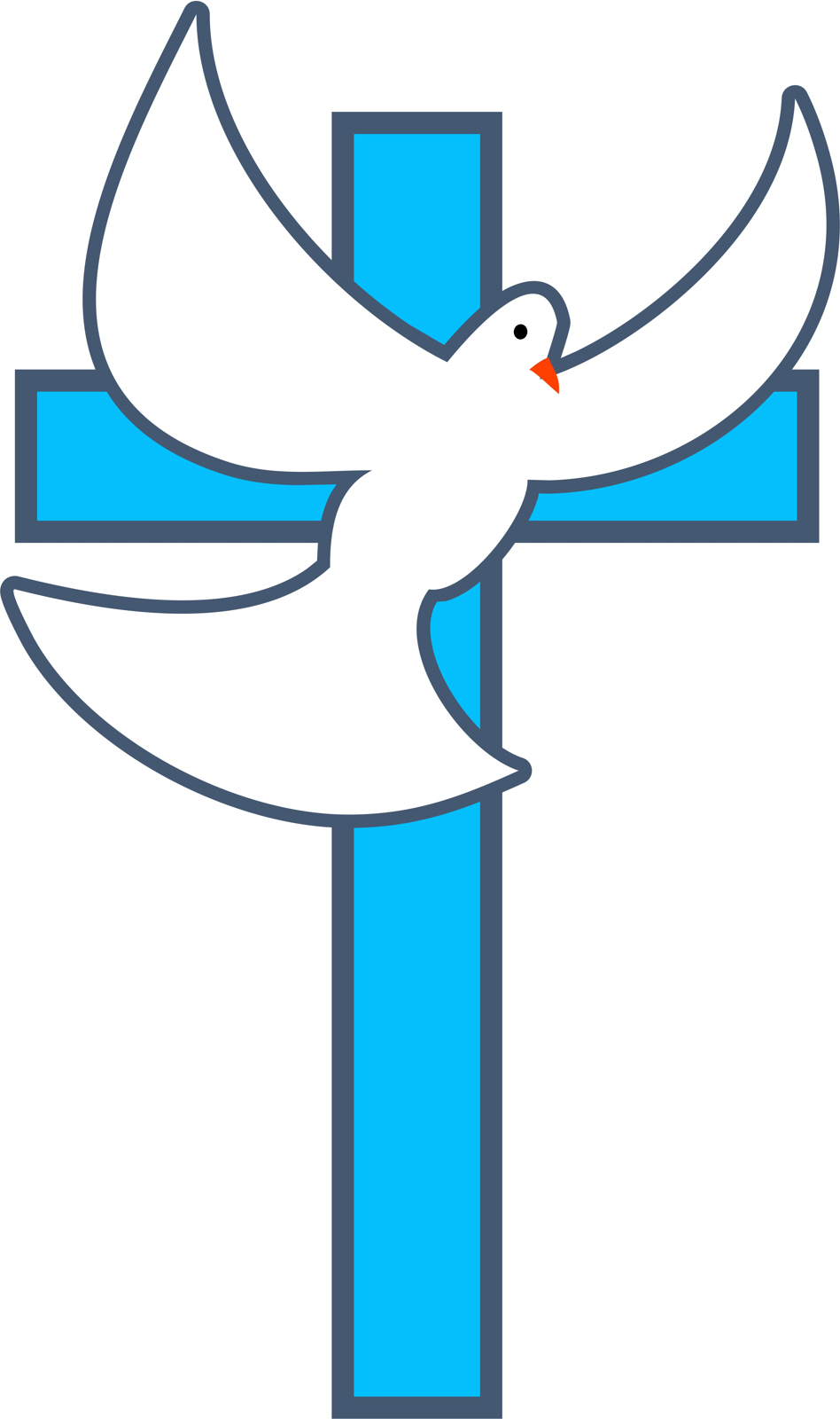 Cross and Dove, Bird, Christian, Christianity, Clipart, HQ Photo