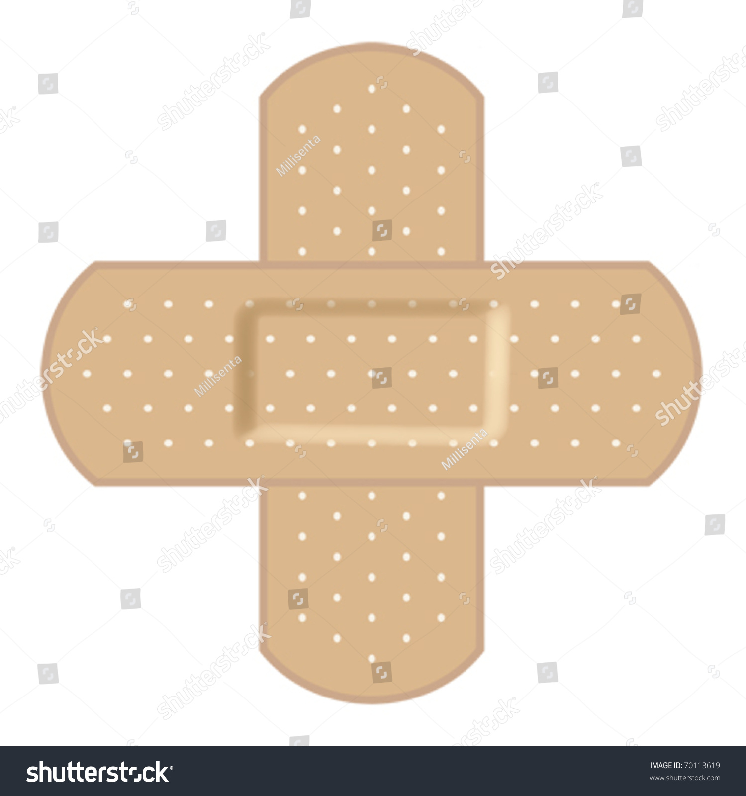 Adhesive Bandages Forming Cross Stock Vector 70113619 - Shutterstock