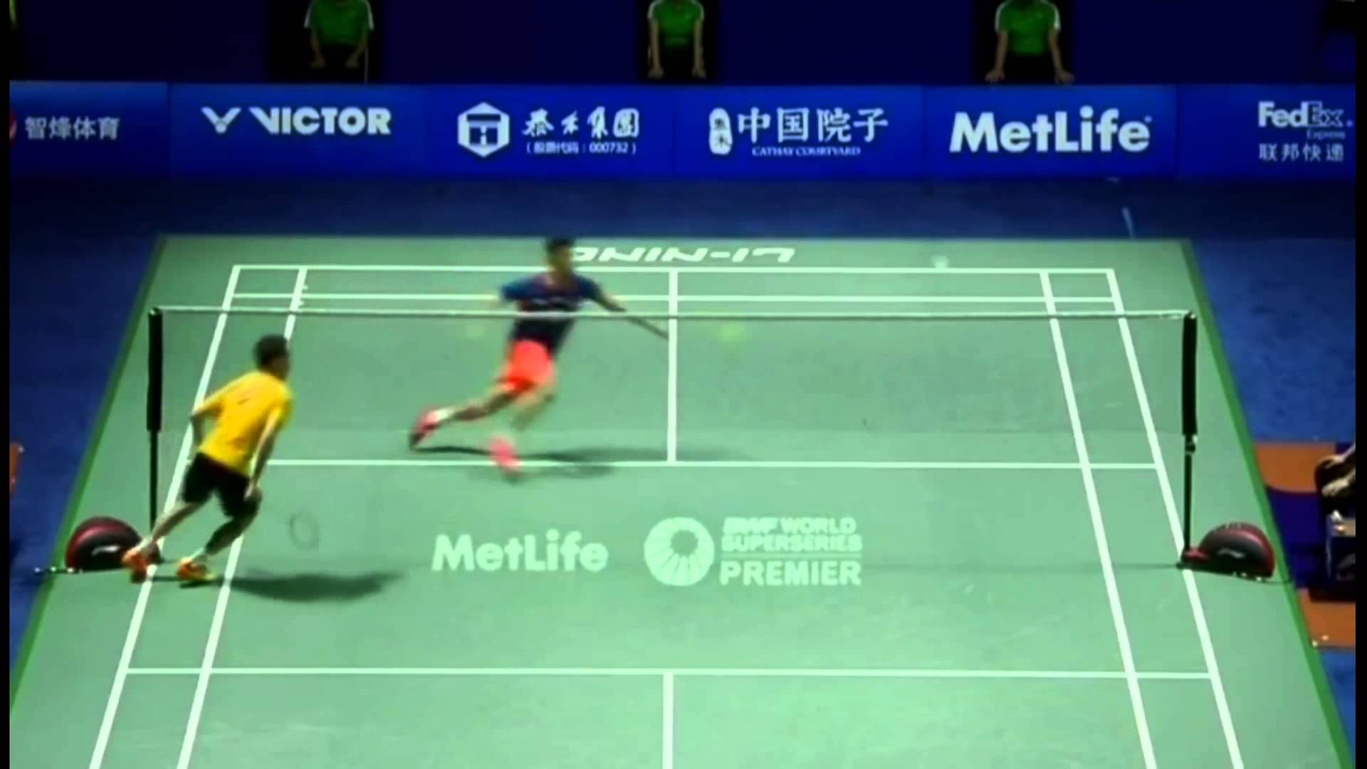 Lee Chong Wei crazy cross-court net shot against Lin Dan - China ...