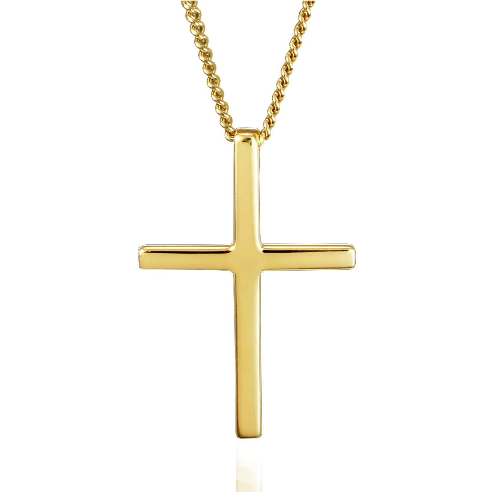 9ct Solid Gold Cross Necklace - Vimanas Jewellery