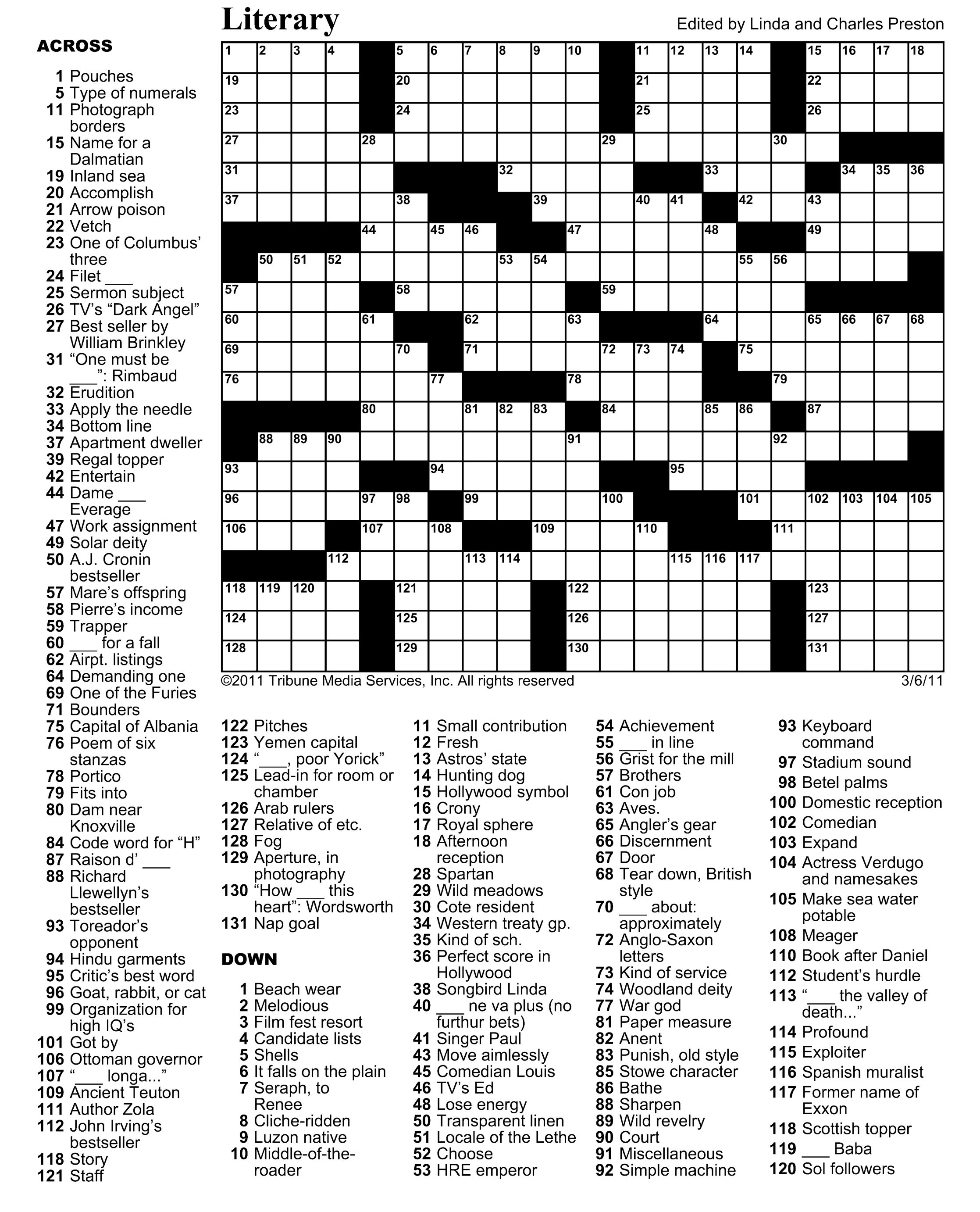 Movies Crossword Printable Top Star Magazine Crossword Puzzles