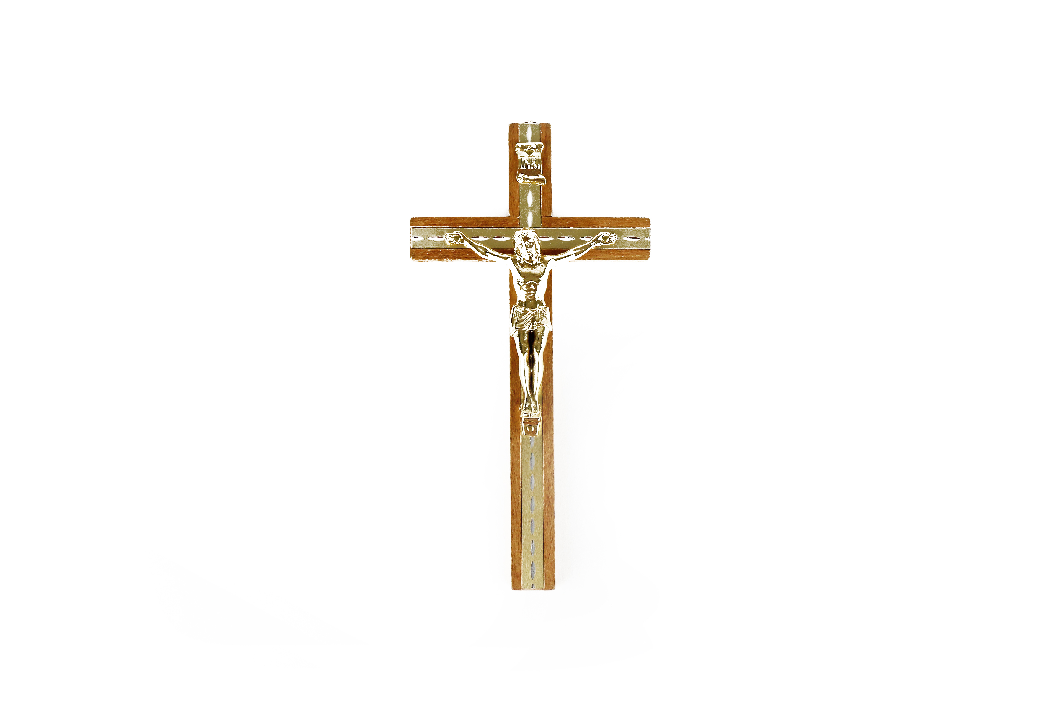 Wooden wall crucifix with golden corpus - L'Oratoire Saint-Joseph du ...