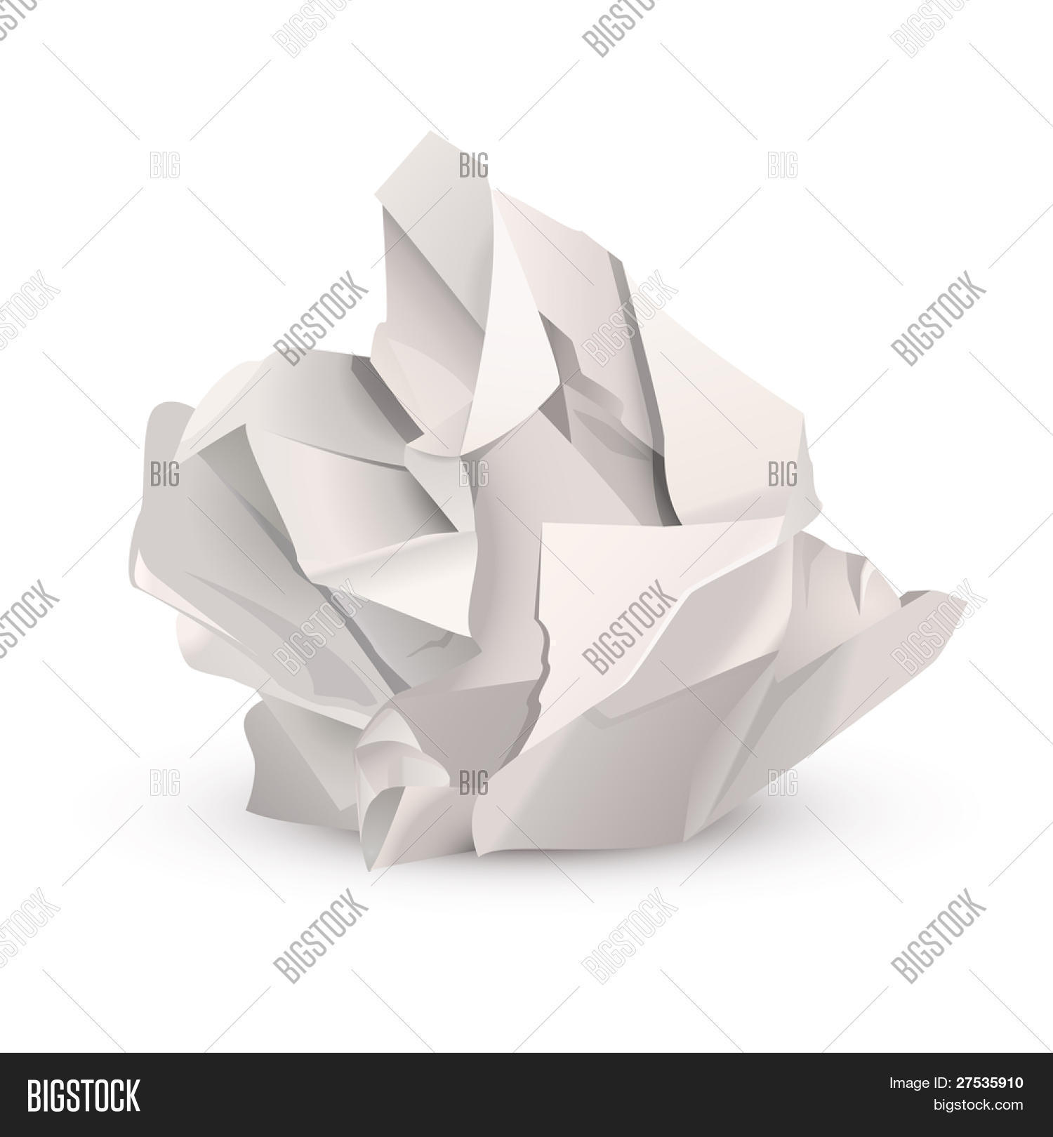 Crumpled Paper Ball Vector & Photo (Free Trial) | Bigstock