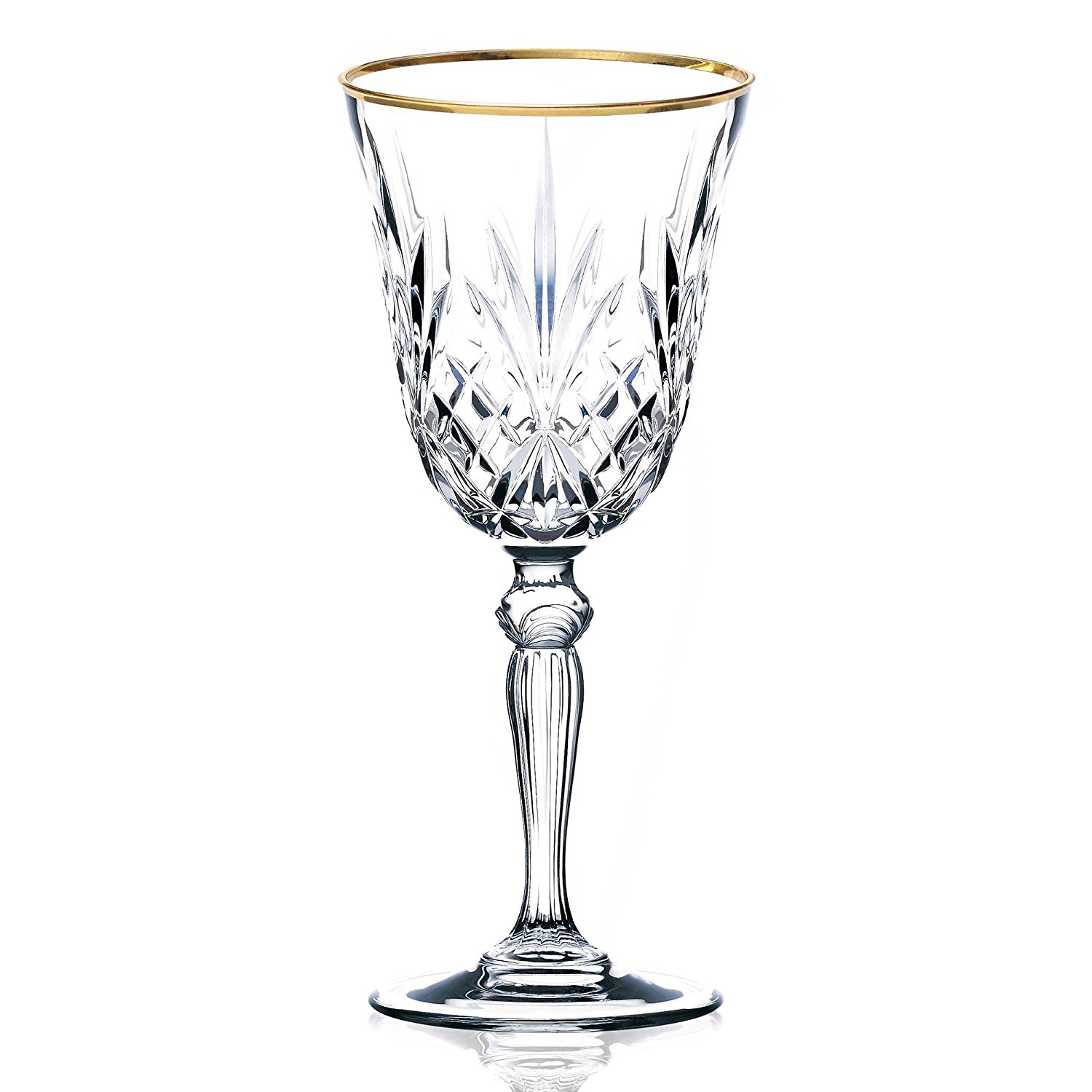 Amazon.com: Lorren Home Trends Siena Collection Crystal White Wine ...