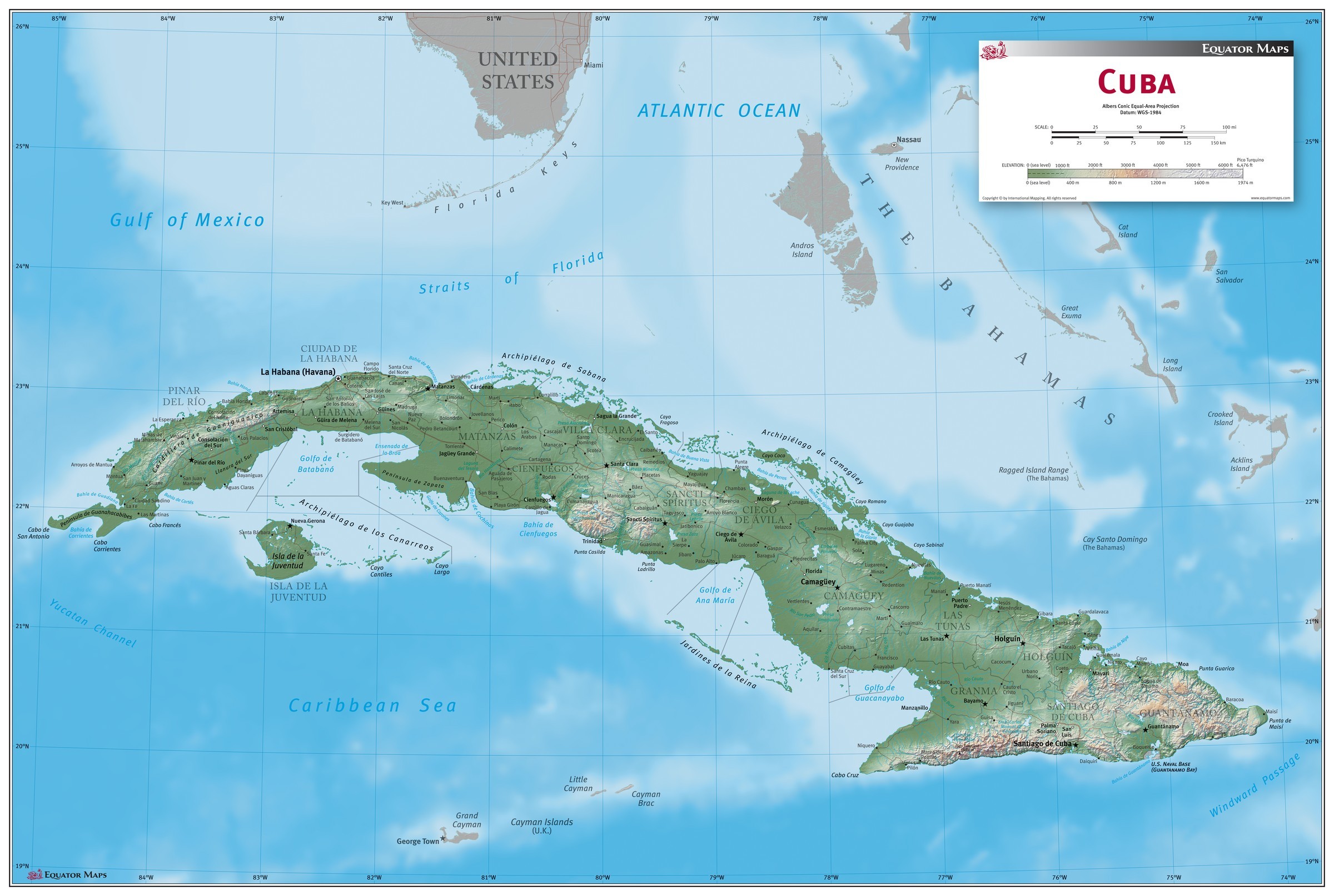 Cuba Wall Map - Maps.com