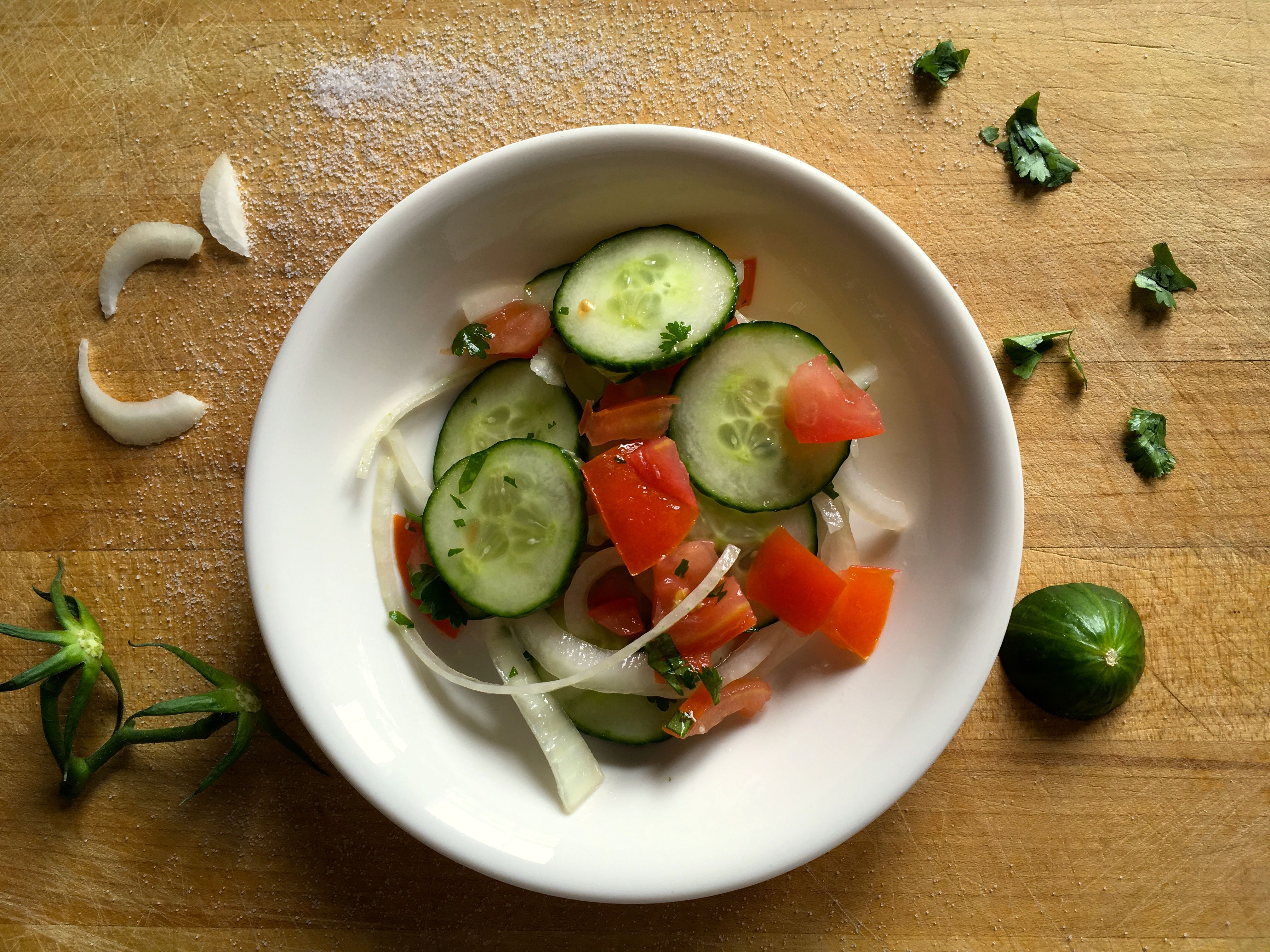 Cucumber Tomato Salad - Just Say Yes