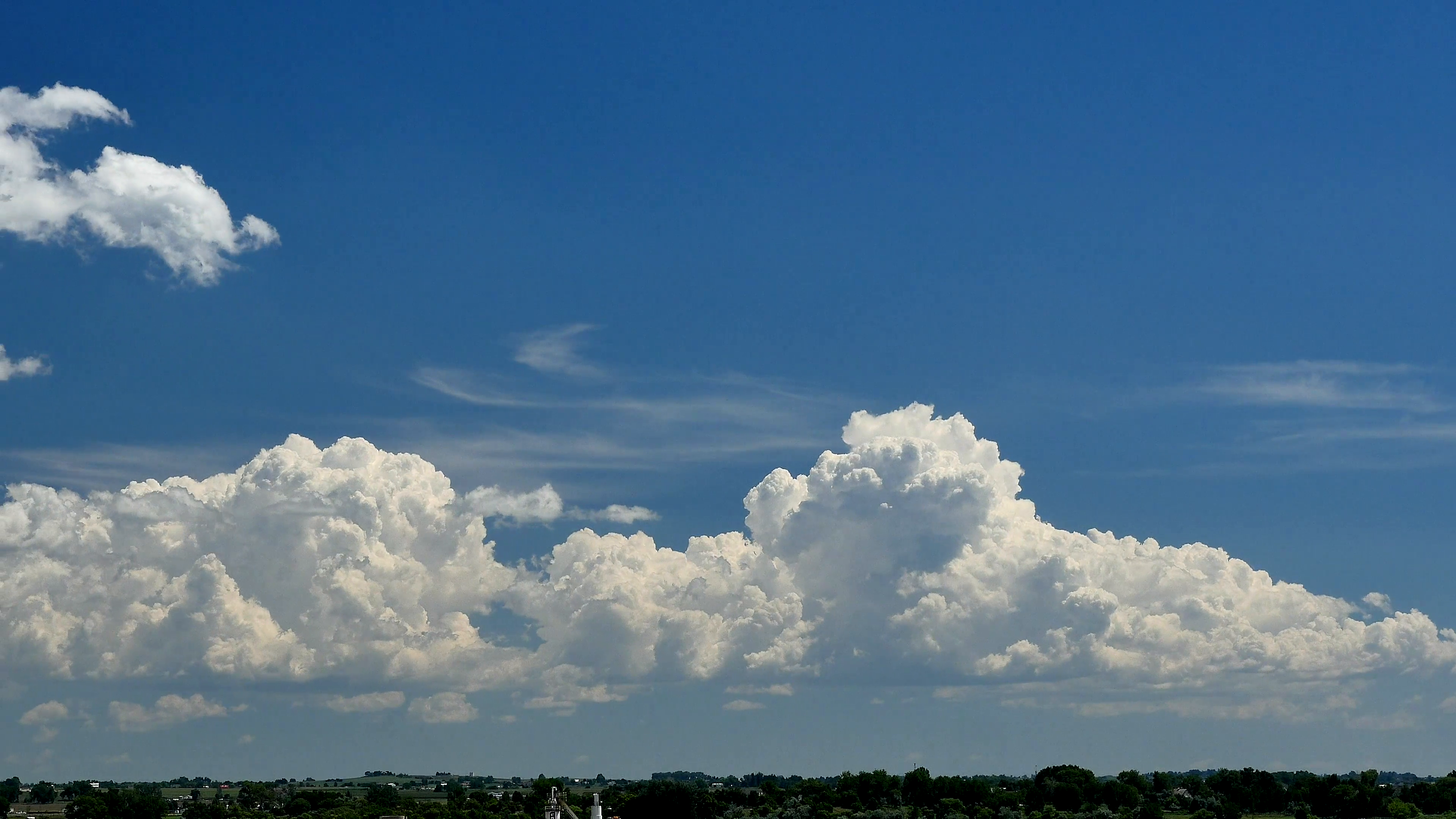 Developing Thunderstorms. Cumulus clouds build into congestus and ...